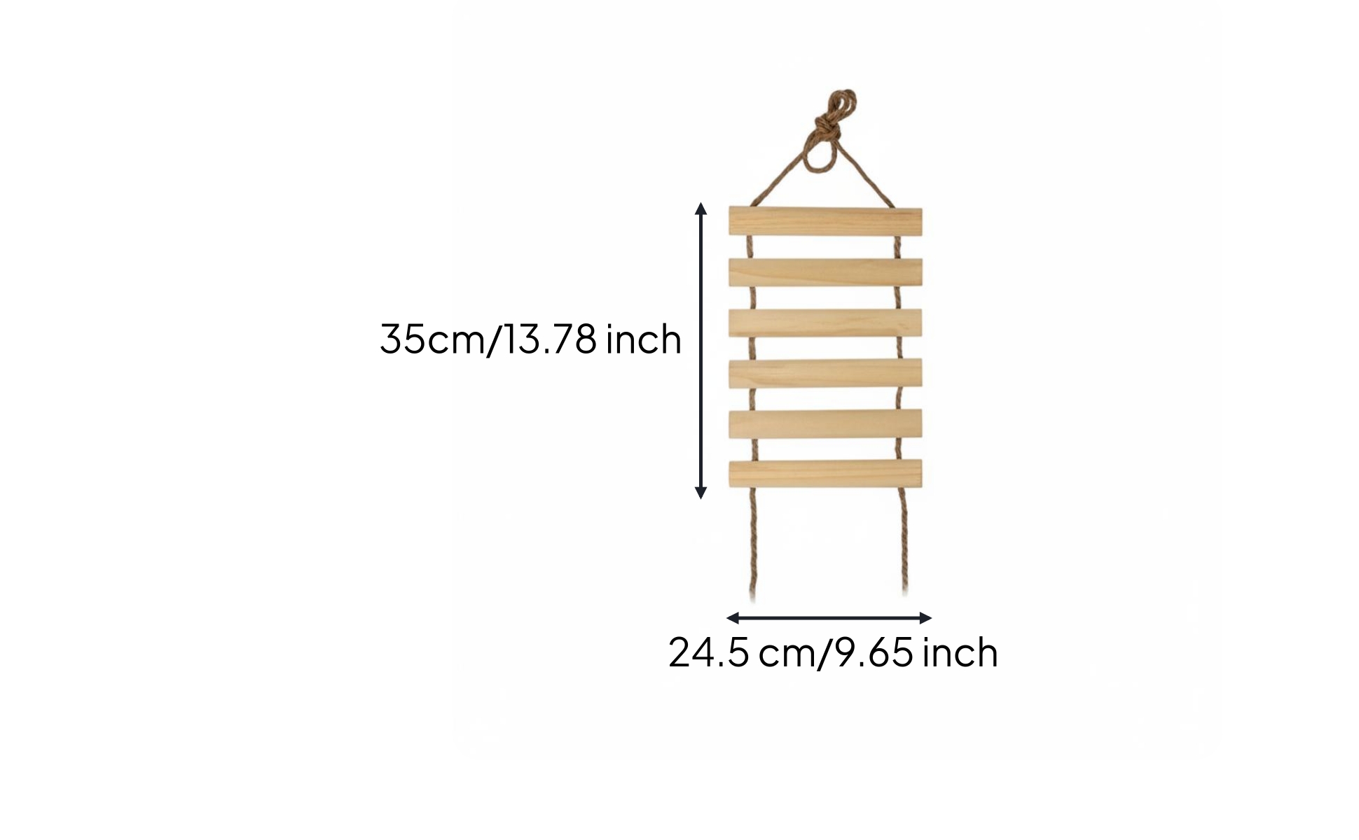 Pet Climbing Ladder Hanging Wooden Pet Ladder Natural Wood