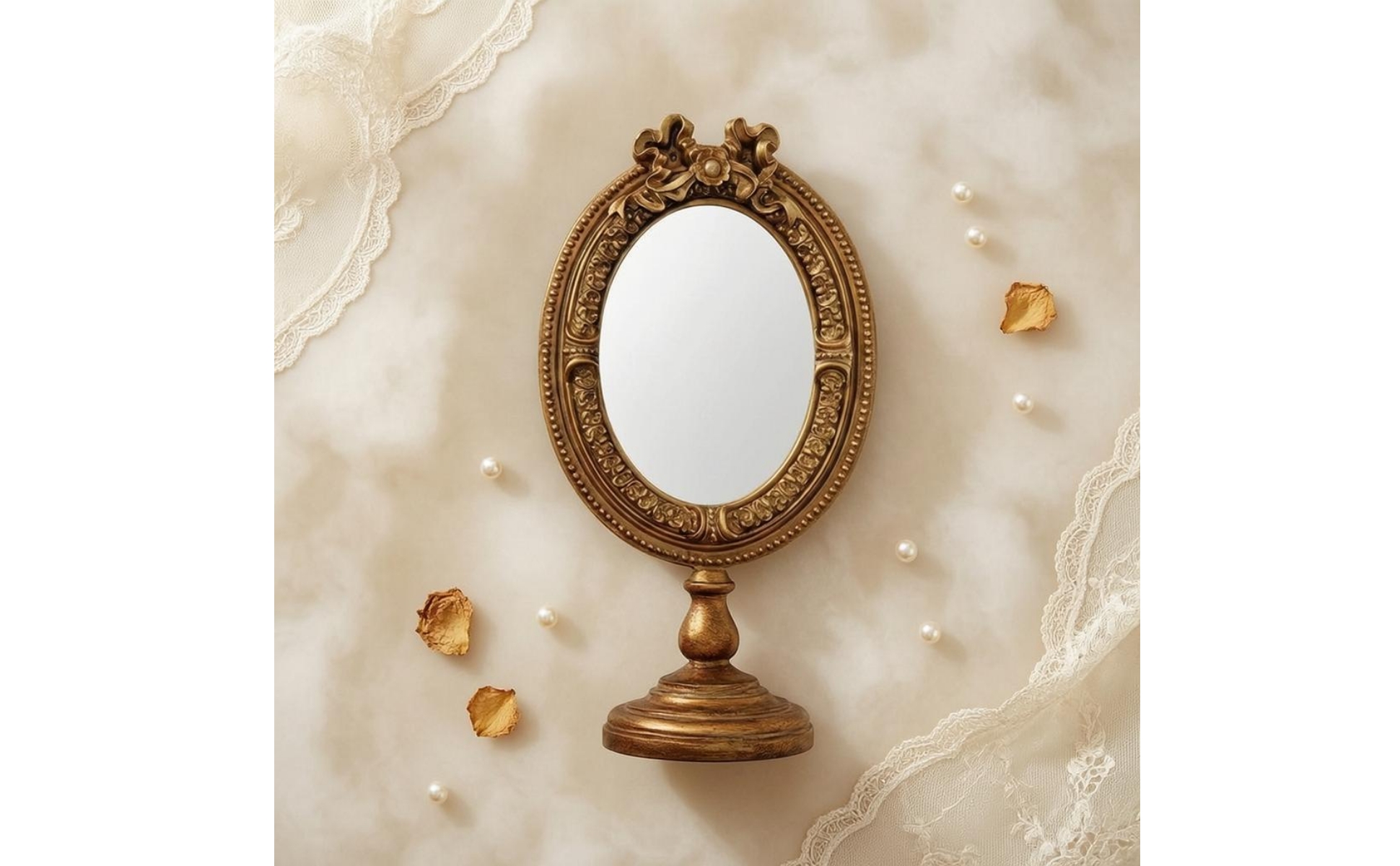 Miroir Ovale Vintage Design Français Miroir sur Pied Vintage