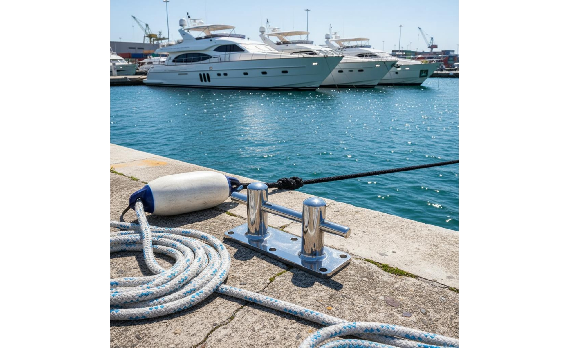 Stainless Steel Mooring Bollard Polished Finish Heavy Duty Dock Bollard