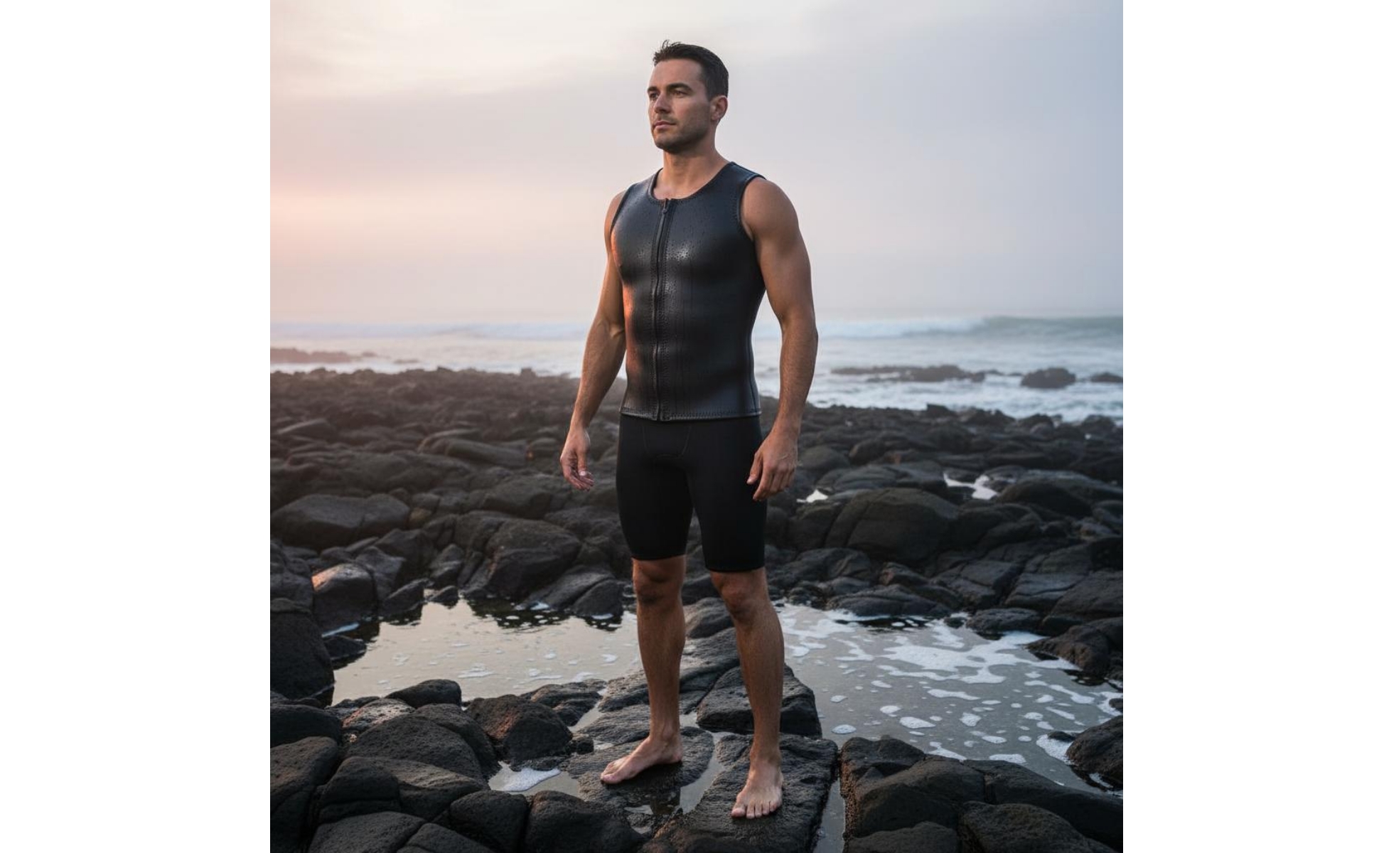 Dive Shorts Shiny Skin 2 Mm Wetsuit Set Stretchy for Snorkeling, Swimming