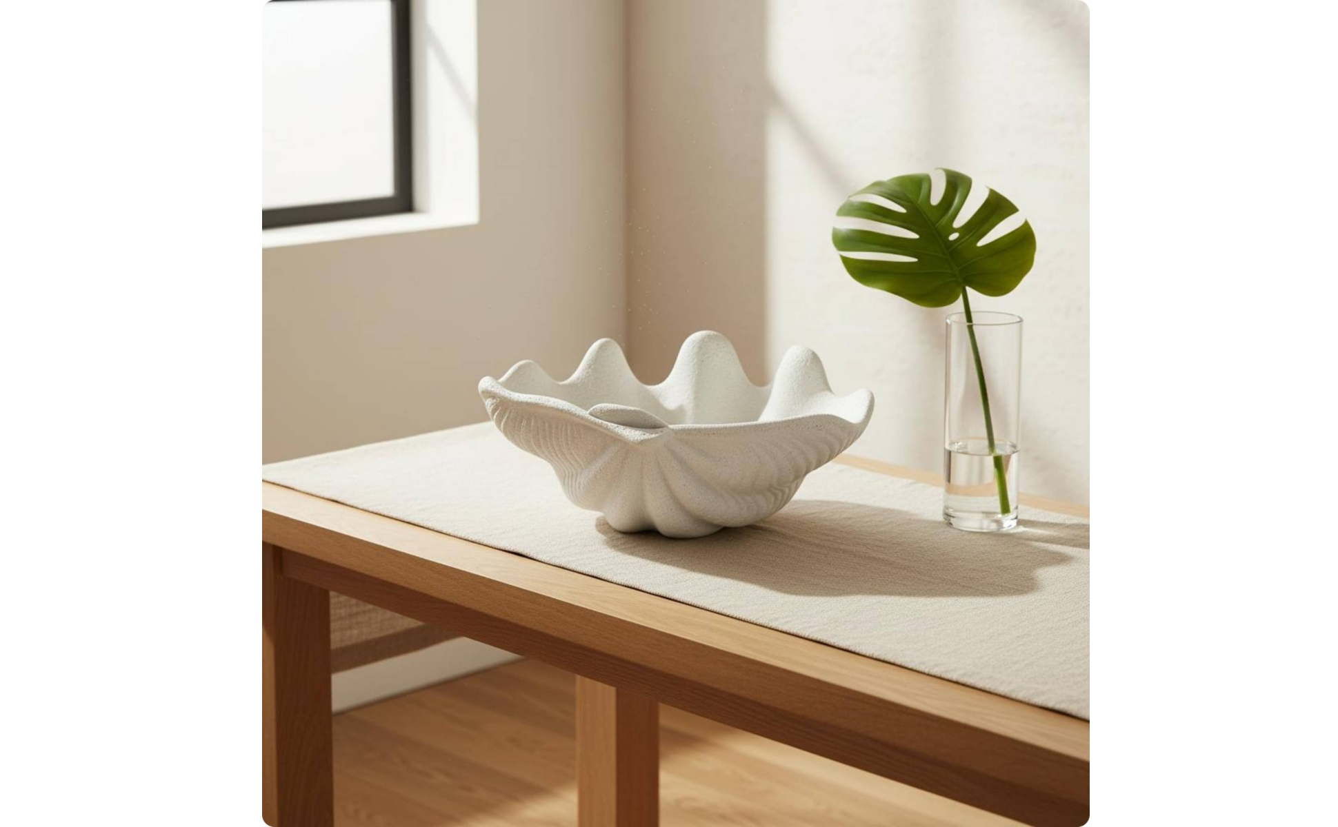 Clam Shell Bowl Modern Minimalist Seashell Decorative Bowl for Hotel, Guesthouse