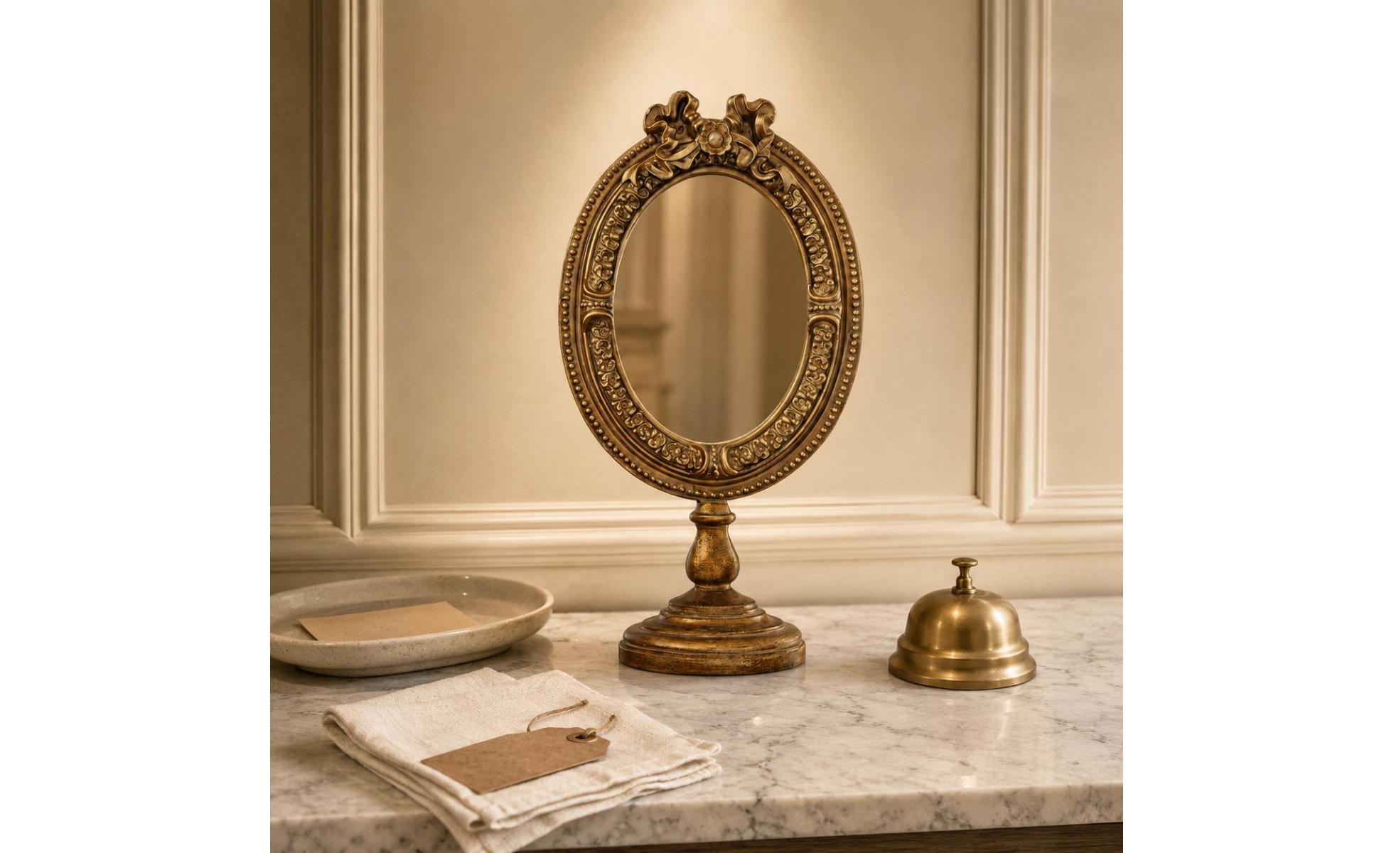 Miroir Ovale Vintage Design Français Miroir sur Pied Vintage