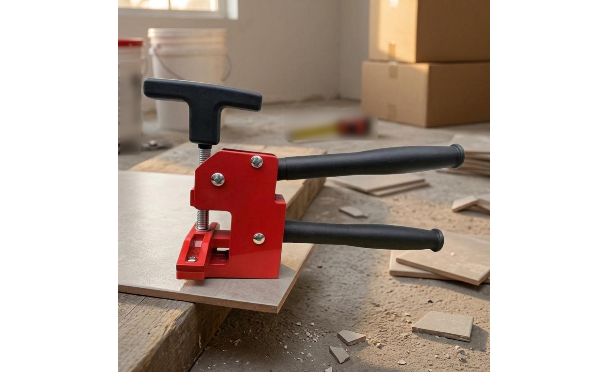 Tile Breaking Clamp Screw-Tightened Upper Press Clamp T-Handle