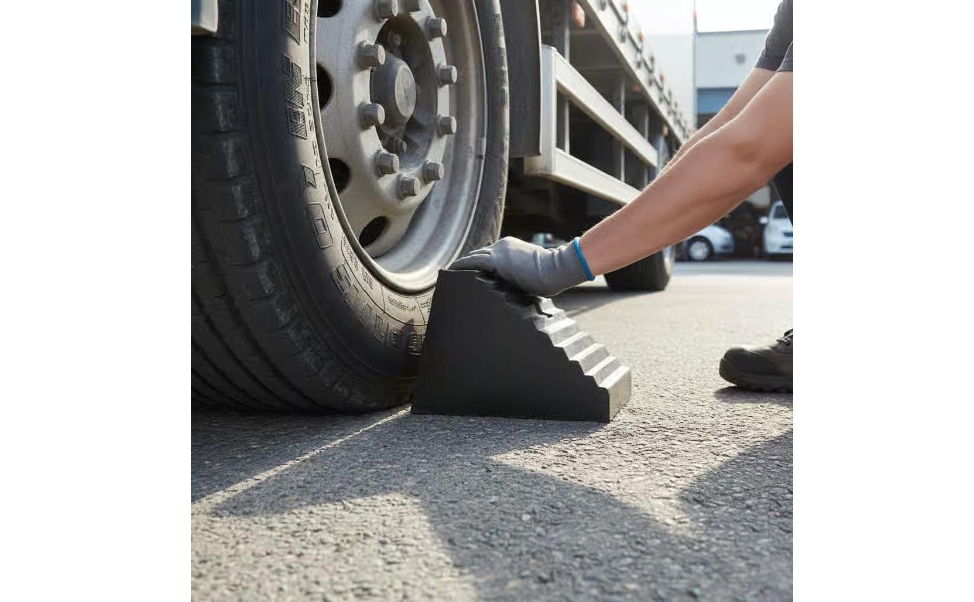 Gummi-Radkeil Keilförmig Parkkeil Einteilig für Parken