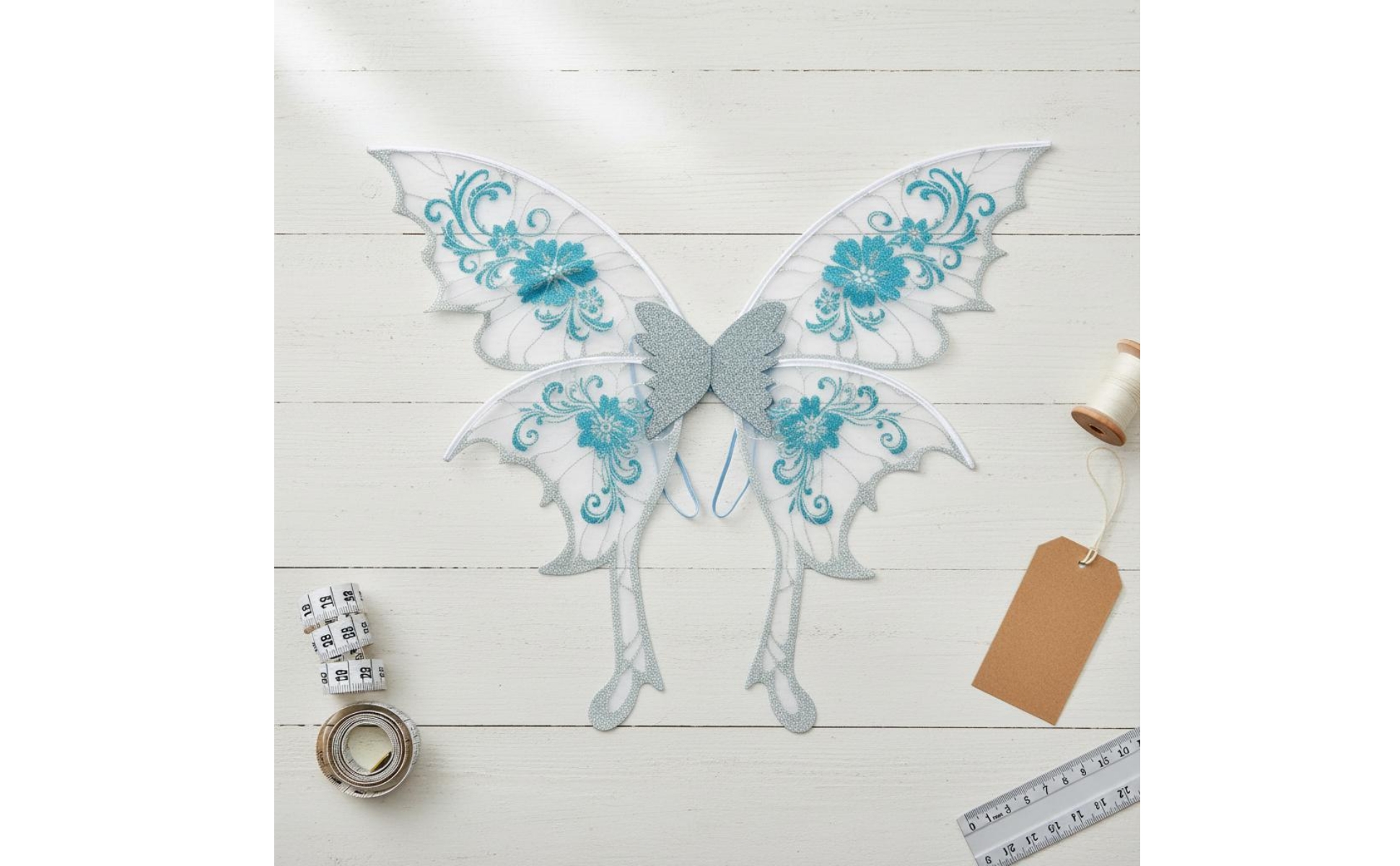 Printed Butterfly Wing Colorful Print Eye-Catching Design Angel Wing Costume for Adults, Party, Festival, Photoshoot