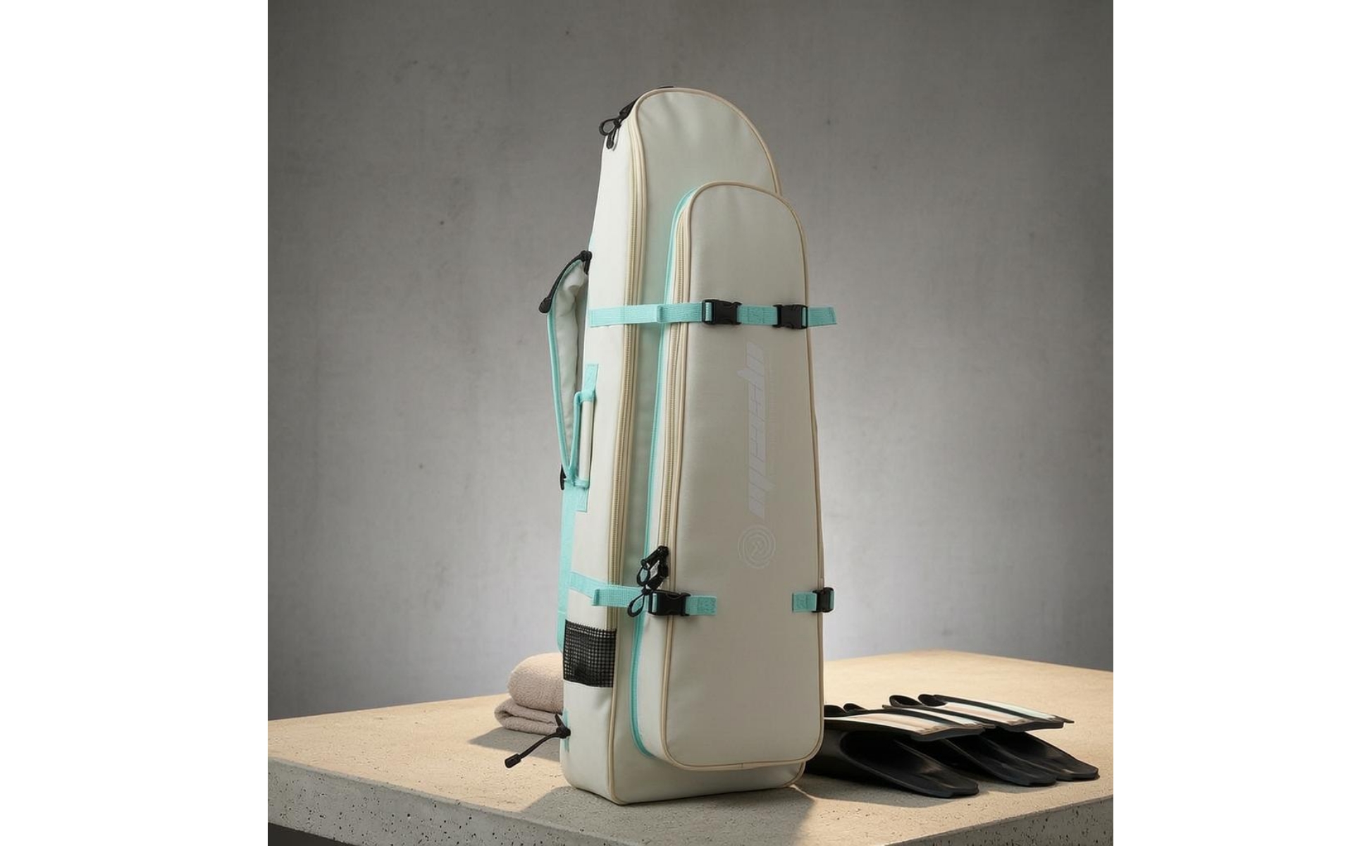 Long Fin Backpack 80-Liter Spearfishing Fin Bag Compression Straps