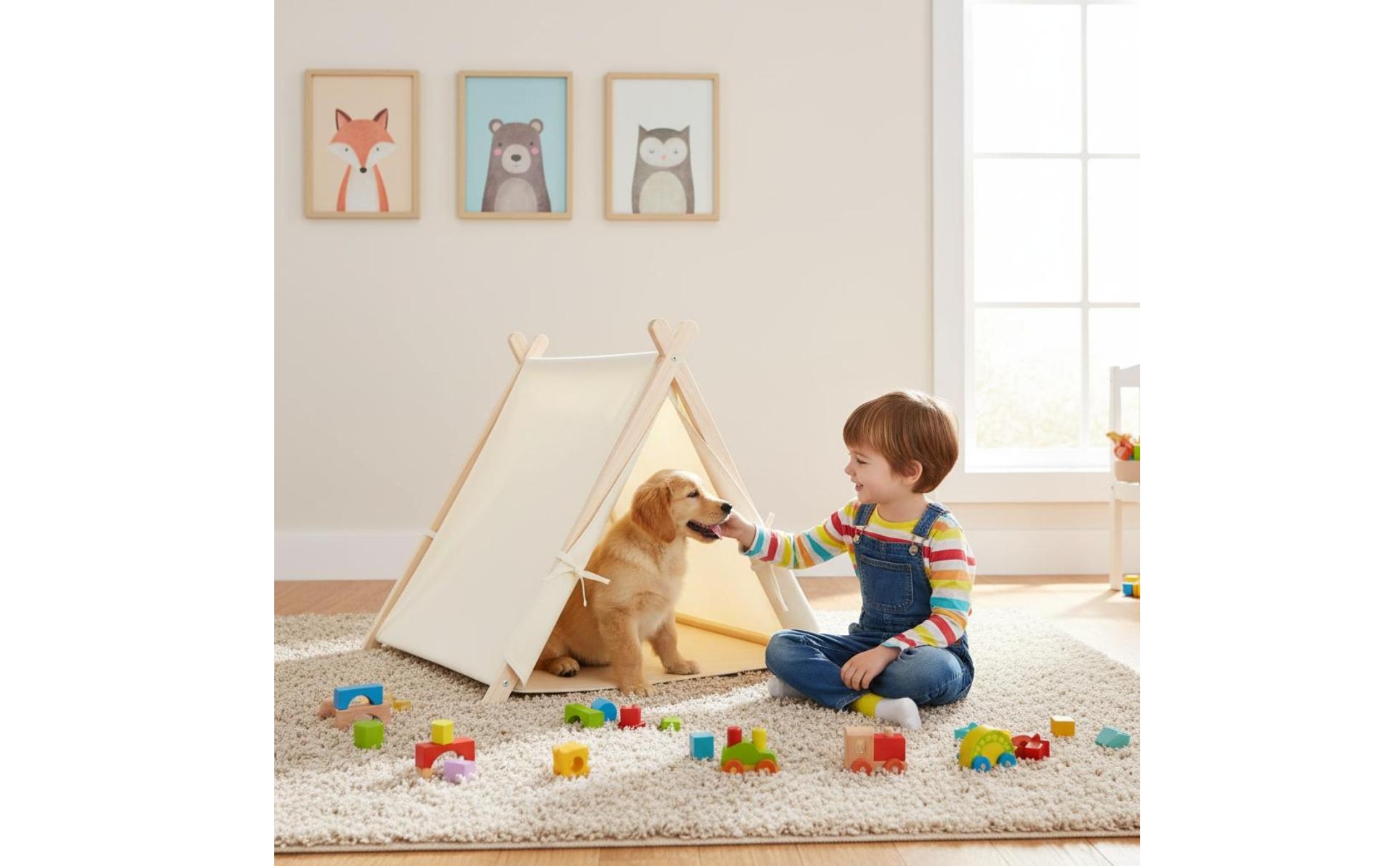 Feline Tent Bed Four-Season Use Pet Tent Washable for Living Room, Cats