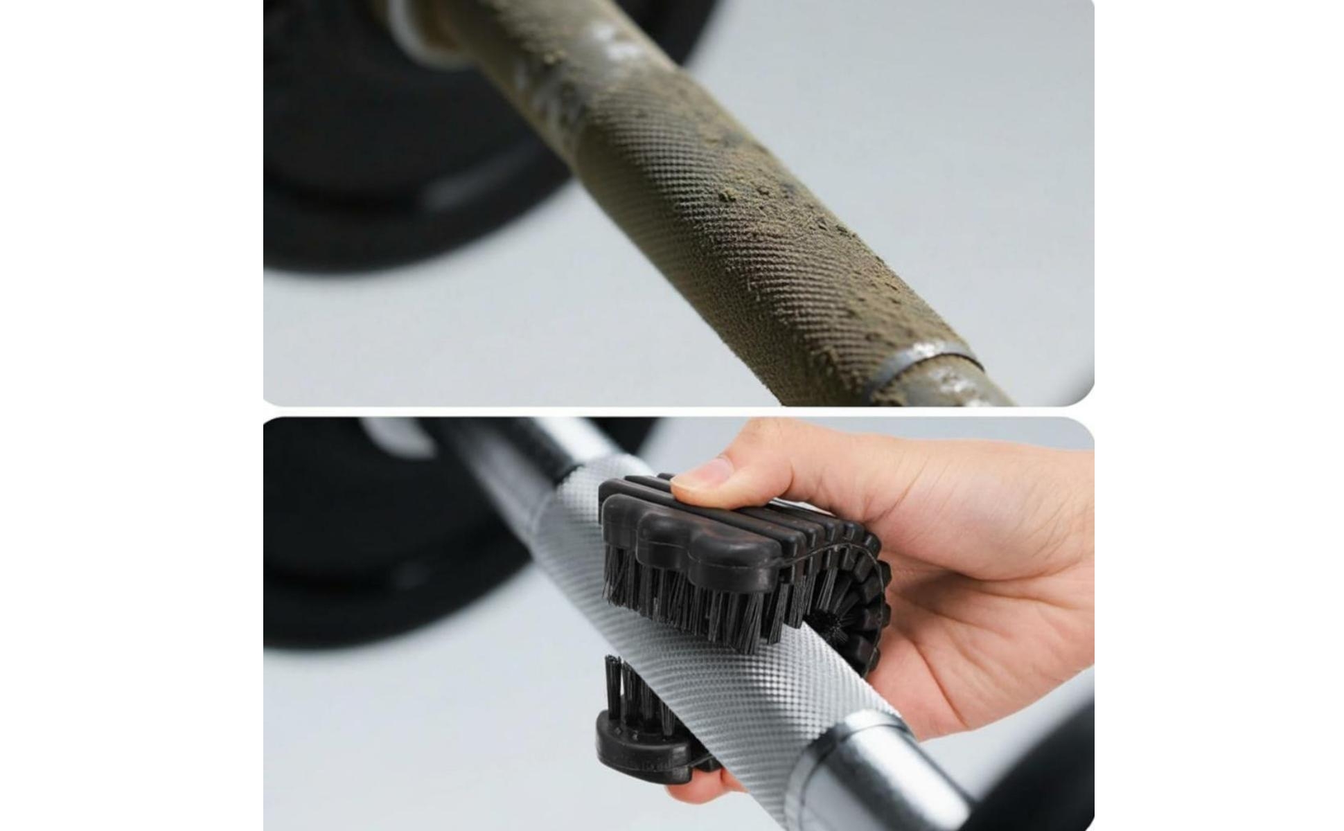 Steel Wire Barbell Brush Rust Removal Barbell Cleaning Brush Compact