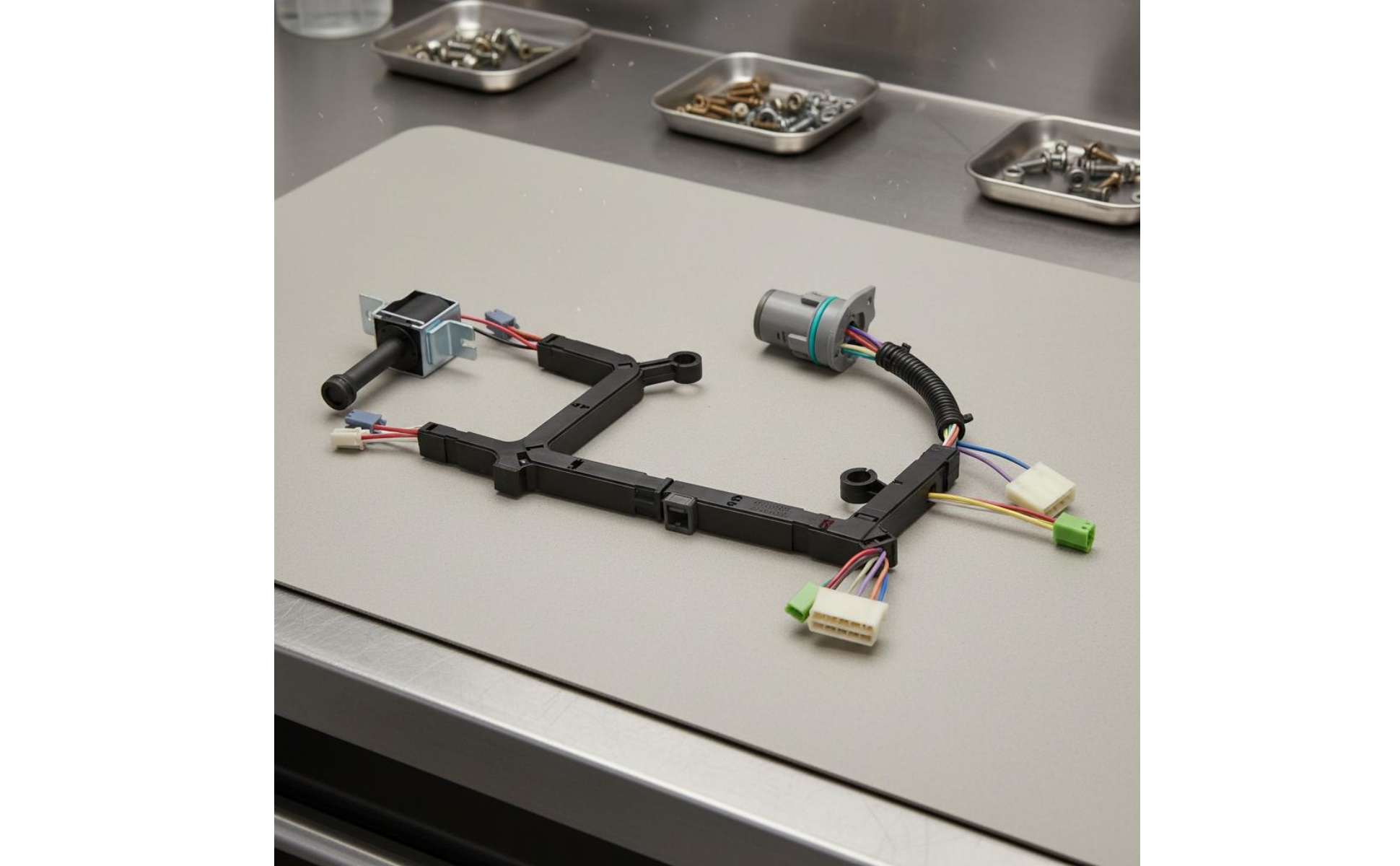 Solenoid Valve Wiring Harness Assembly Corrugated Sleeve
