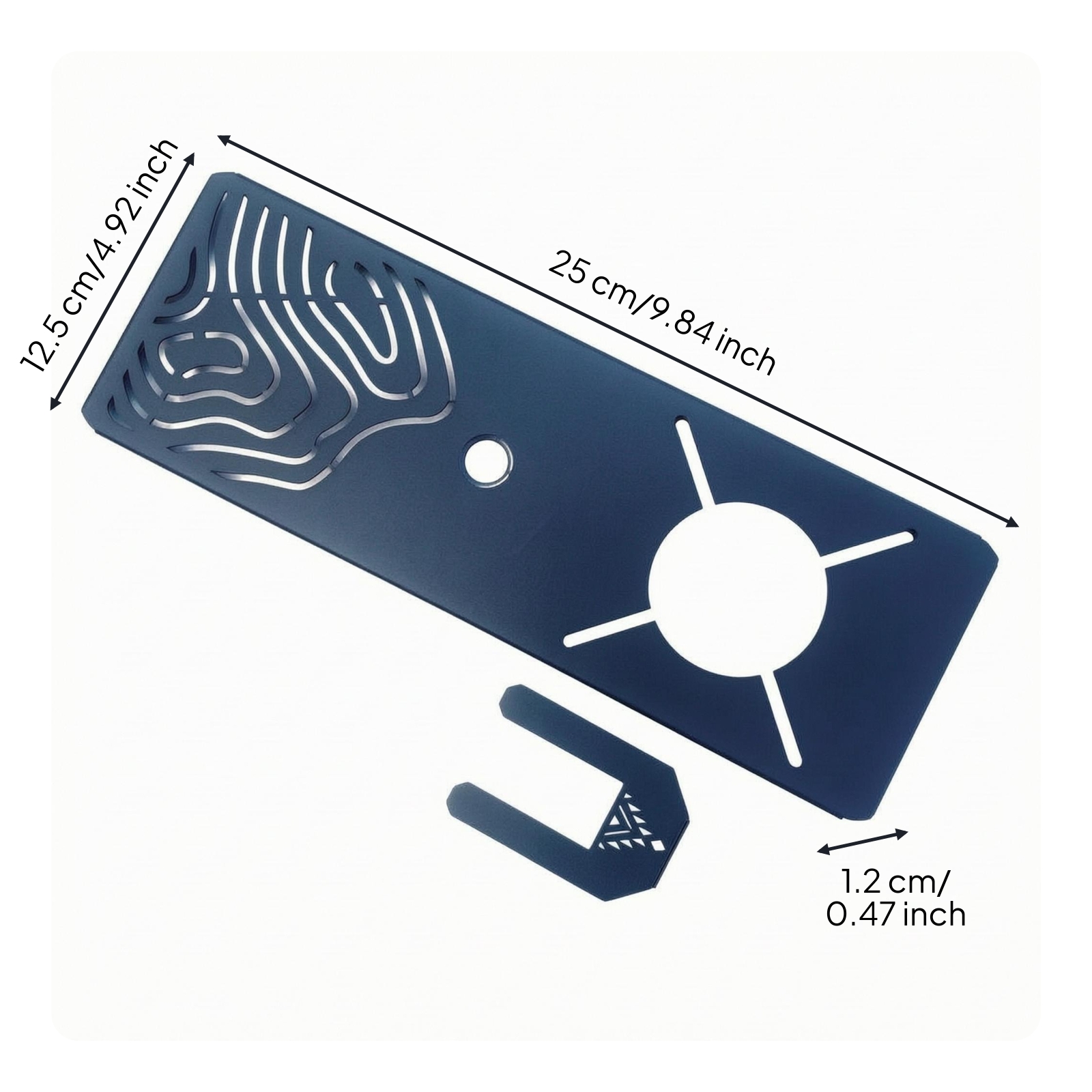IGT Cooktop Board Dark Blue Camping Gear Round Opening