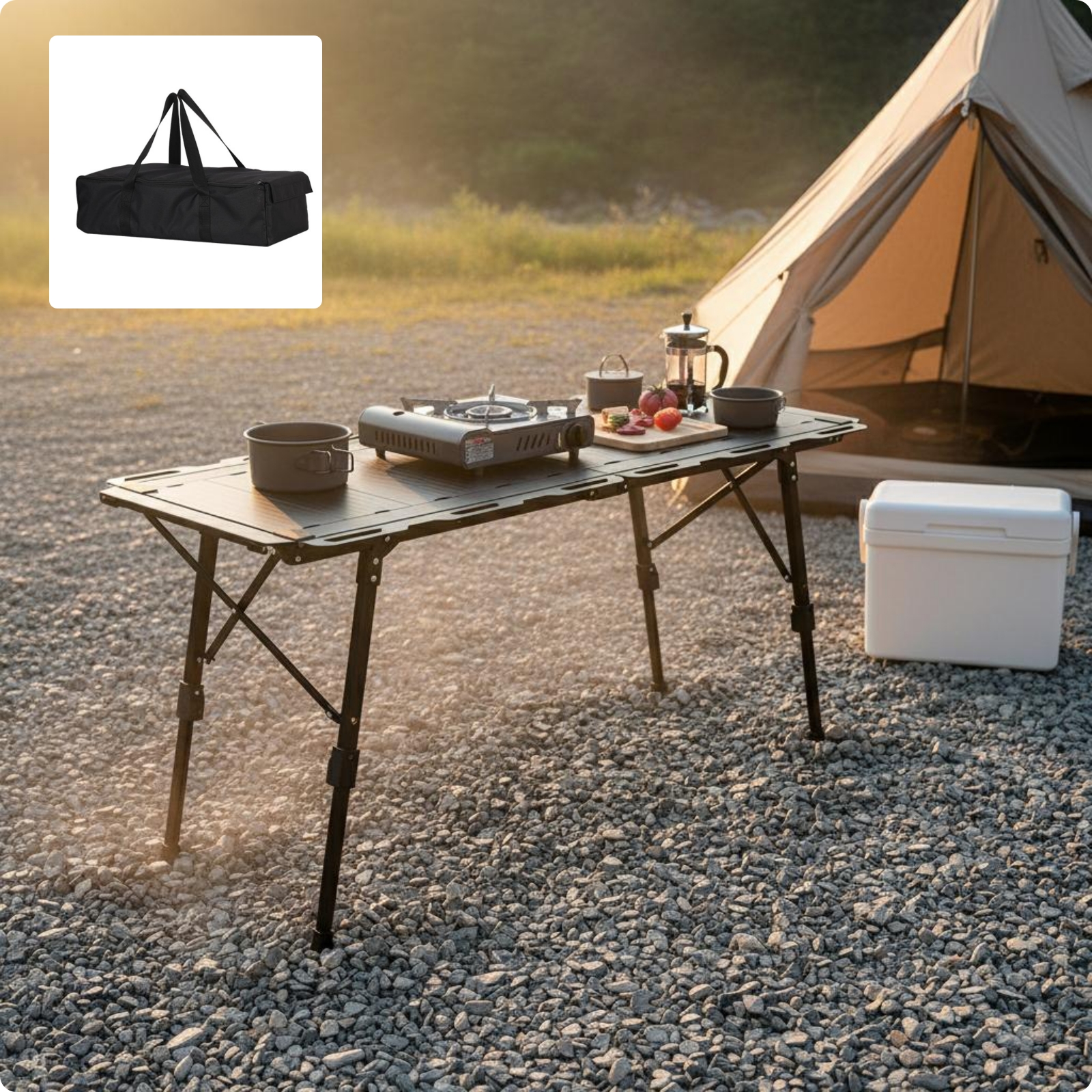 Modular Camping Table Table Lightweight Adjustable Camping Table Easy to Clean