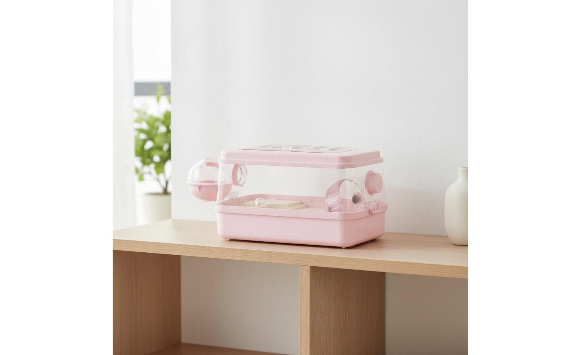 Two-Tier Hamster Enclosure Transparent 2-Tier Hamster Enclosure Top-Opening