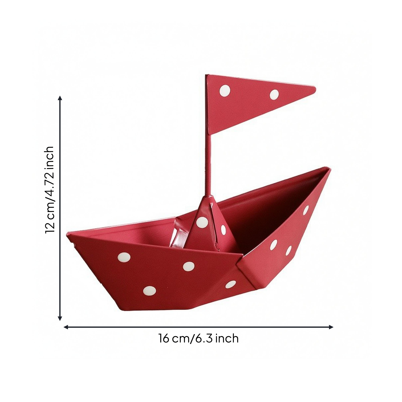 Wrought Iron Sailboat Ornament Decorative House Decoration for Study, Entryway