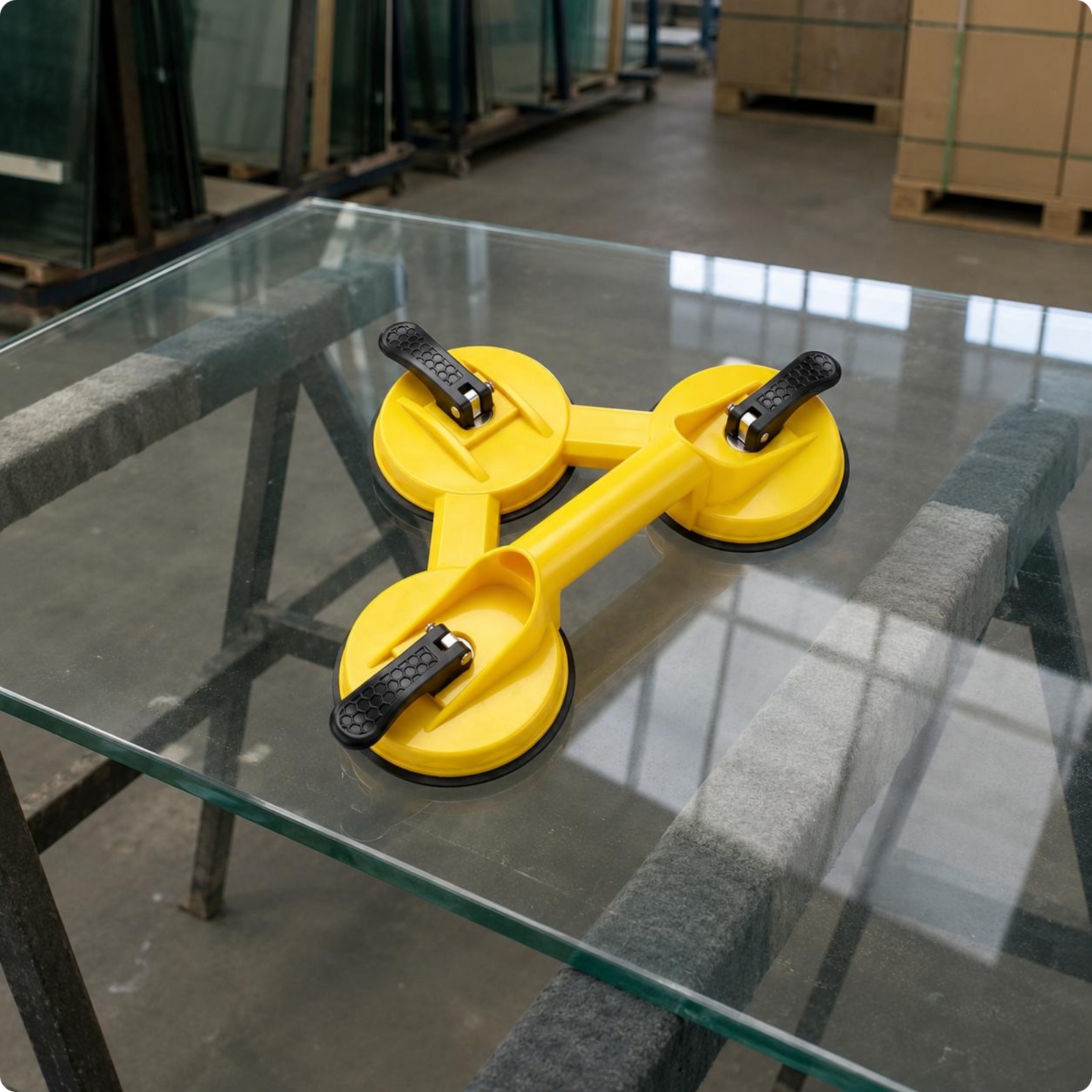 Single Suction Cup Lifter Heavy Duty Vacuum Glass Lifter Ergonomic Grip