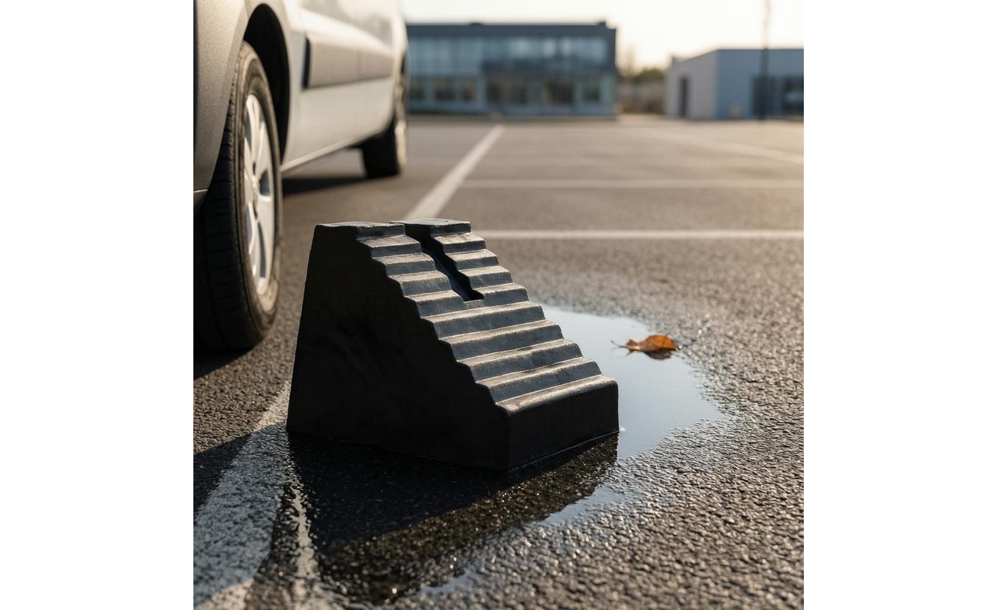Gummi-Radkeil Keilförmig Parkkeil Einteilig für Parken