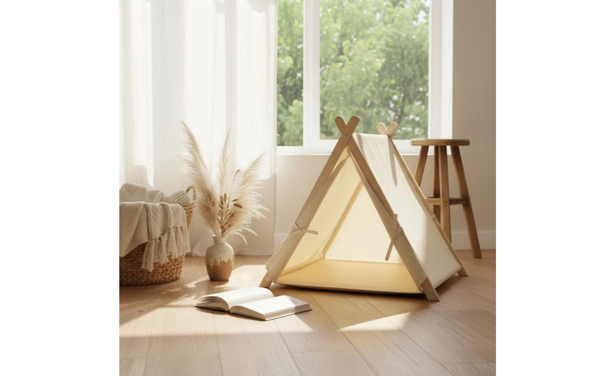Feline Tent Bed Four-Season Use Pet Tent Washable for Living Room, Cats