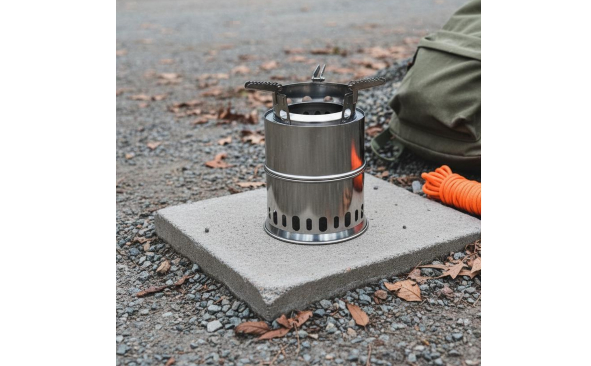 Portable Wood Heater Stainless Steel Wood Camp Heater Ventilated for Barbecue