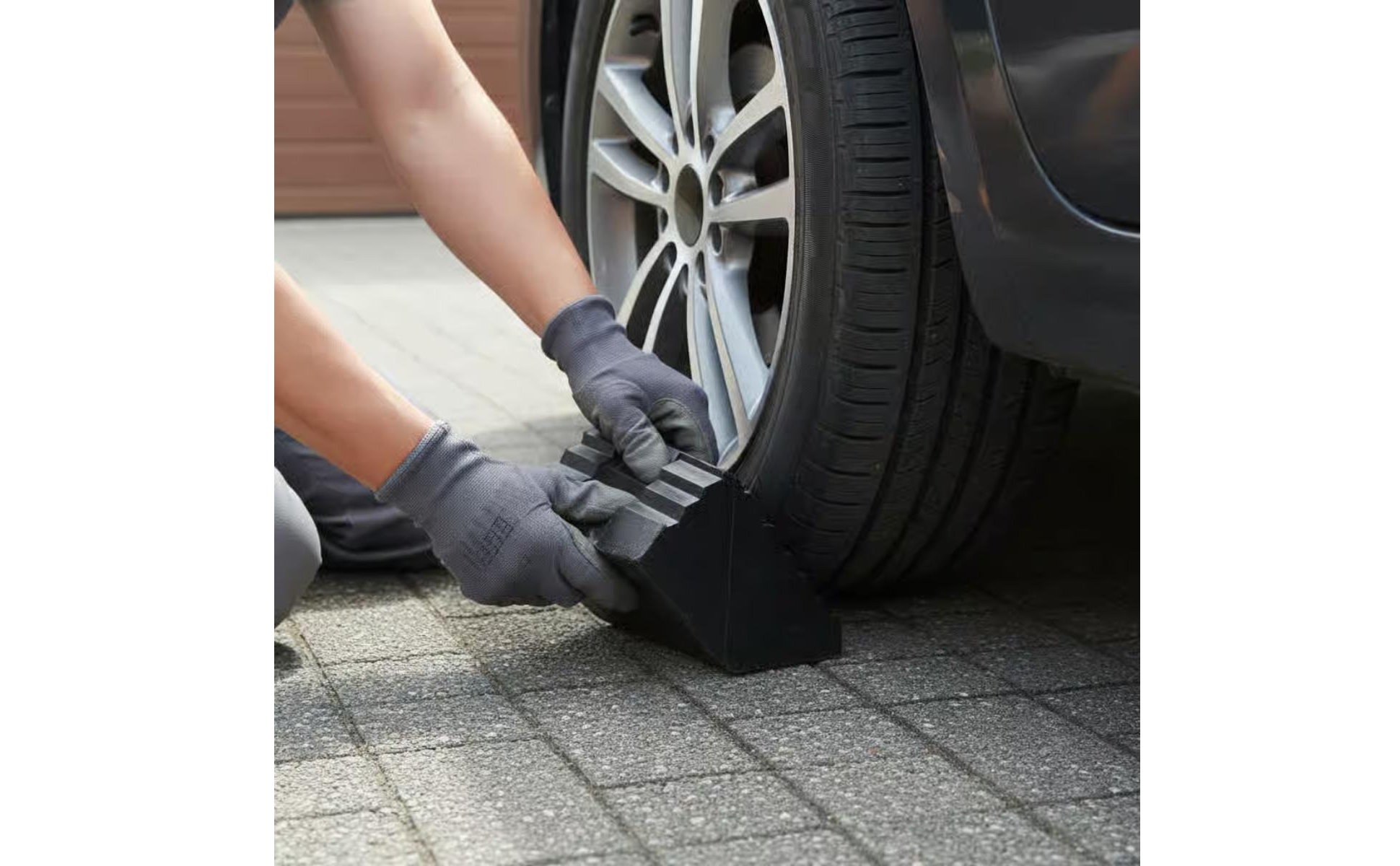 Gummi-Radkeil Keilförmig Parkkeil Einteilig für Parken
