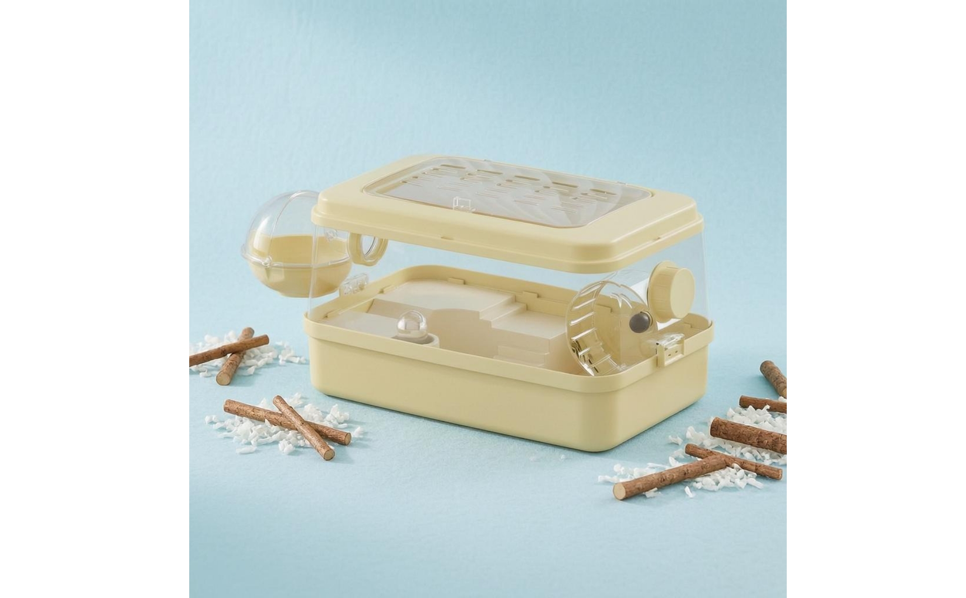 Two-Tier Hamster Enclosure Transparent 2-Tier Hamster Enclosure Top-Opening