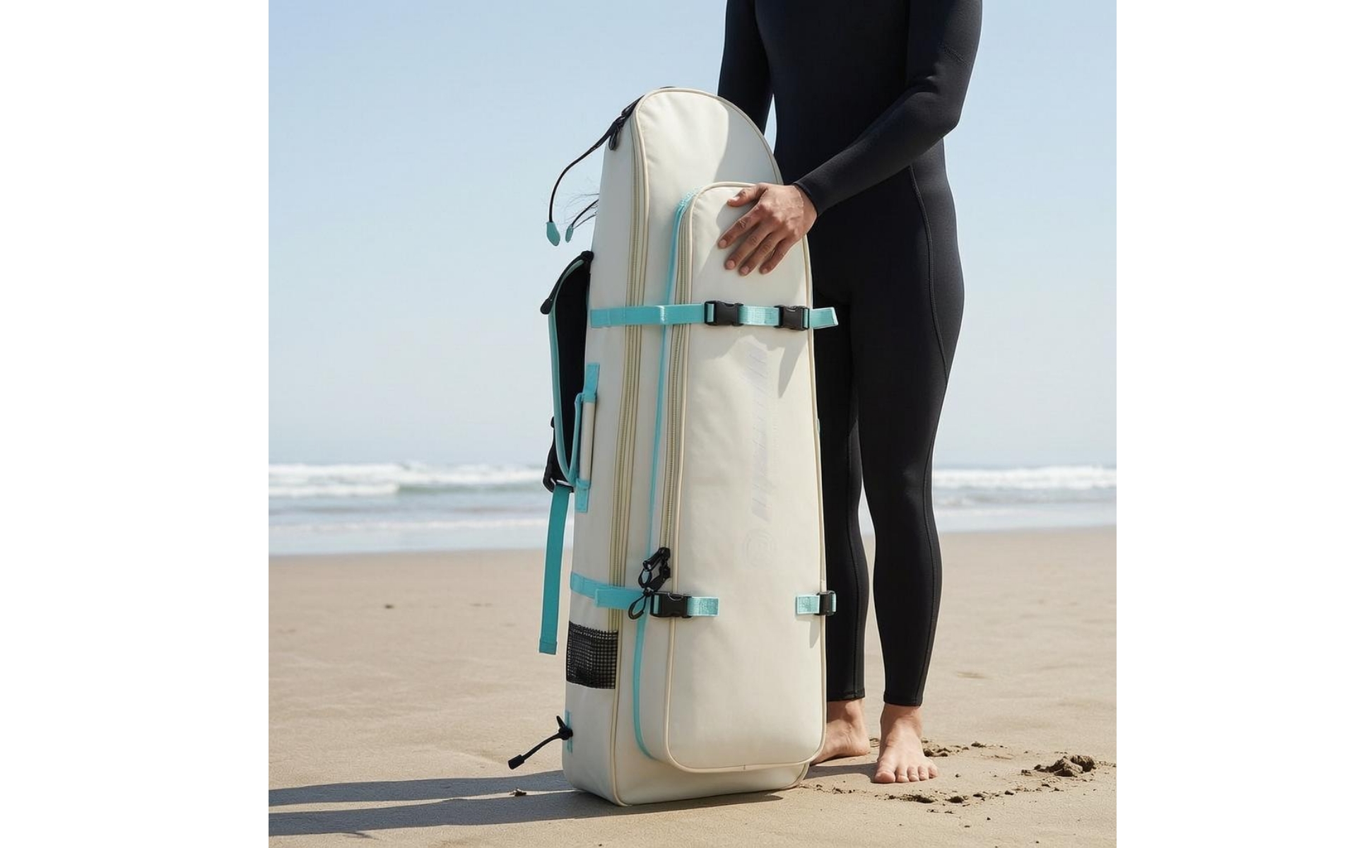 Long Fin Backpack 80-Liter Spearfishing Fin Bag Compression Straps
