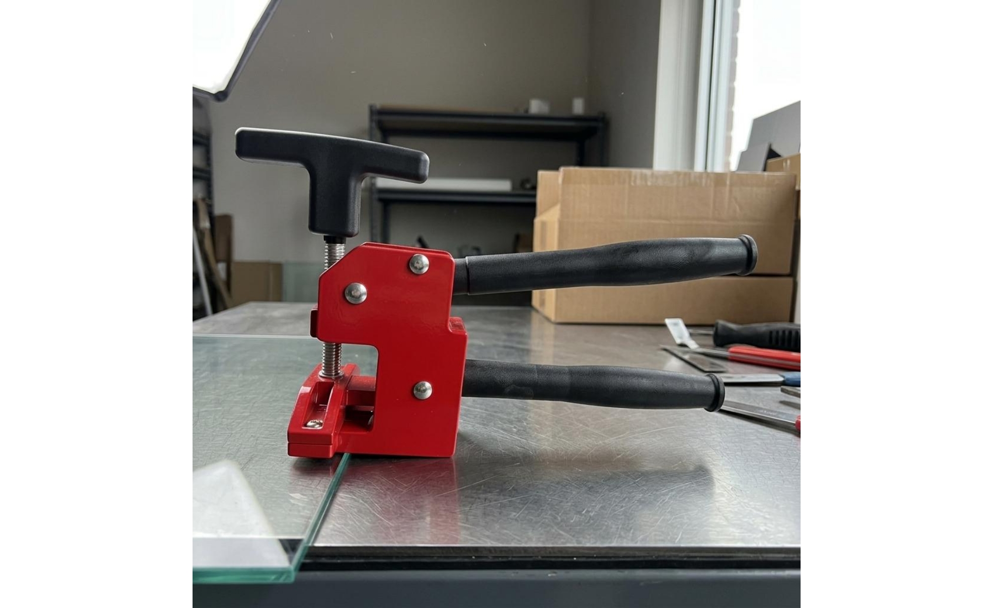 Tile Breaking Clamp Screw-Tightened Upper Press Clamp T-Handle
