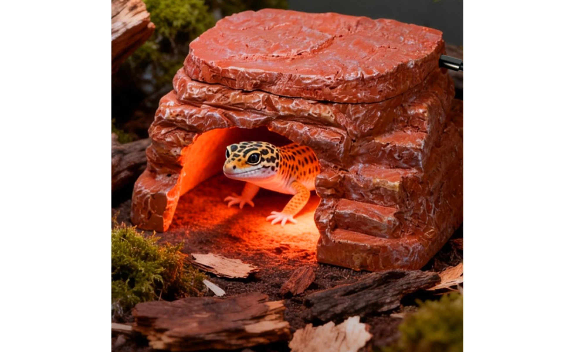 Heated Stone Cave chewResistant Cord Rock Cave Heater 5V Low Voltage for Winter