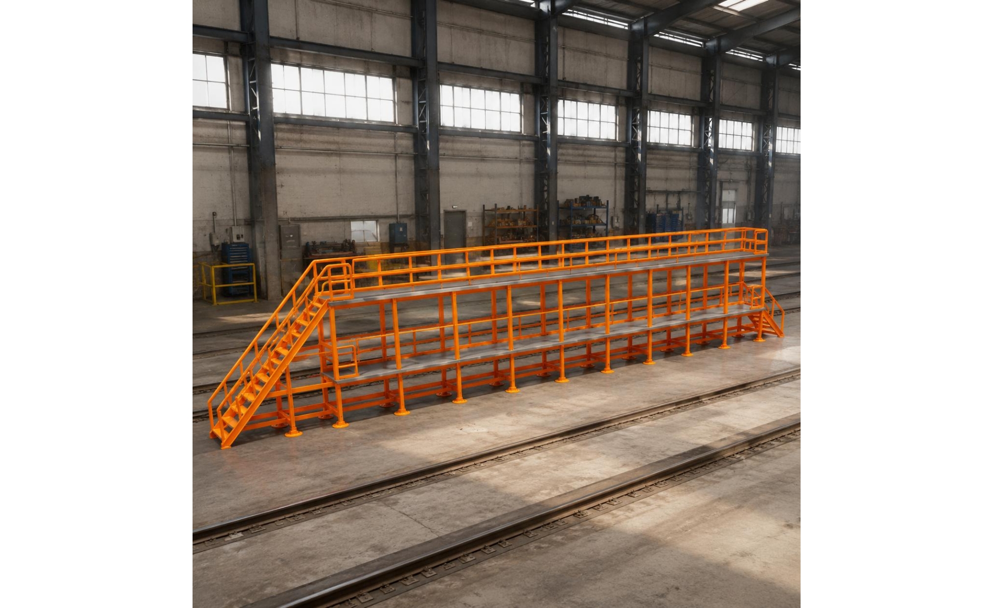 Double-Deck Rail Maintenance Platform Scene Decoration Railway Repair Trestle