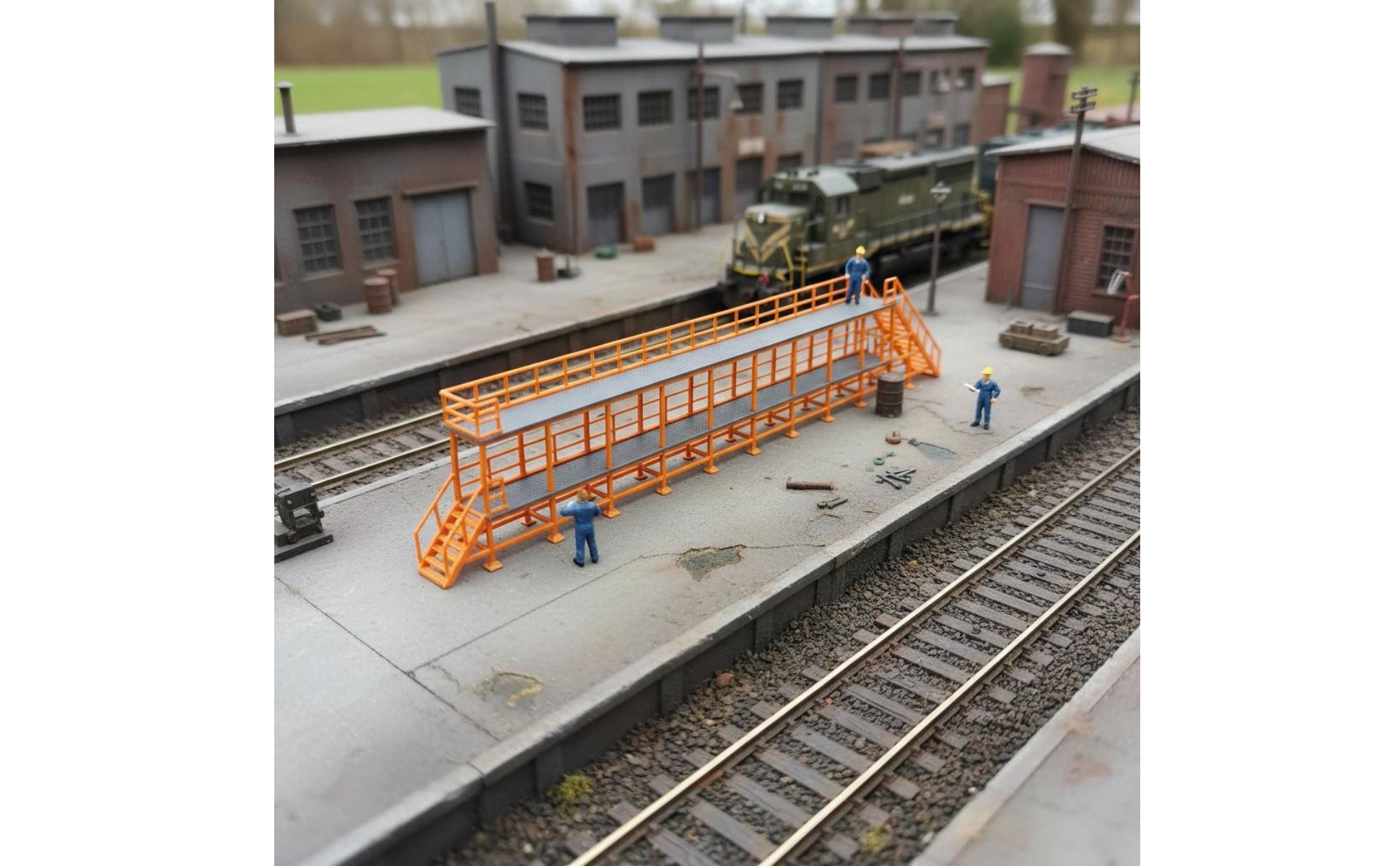 Double-Deck Rail Maintenance Platform Scene Decoration Railway Repair Trestle