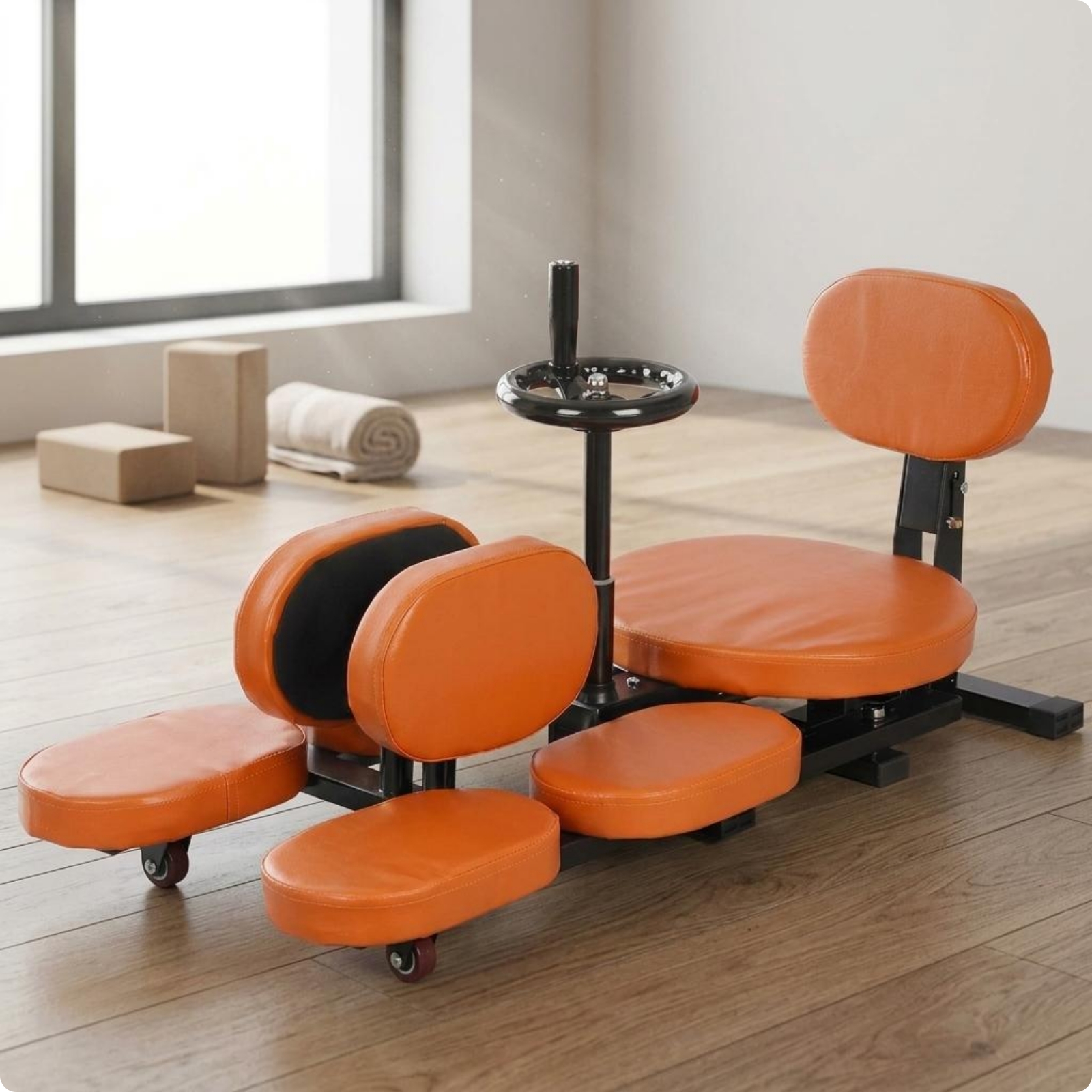 Split-Leg Stretching Instructor Full Split Position Seated Stretching Machine