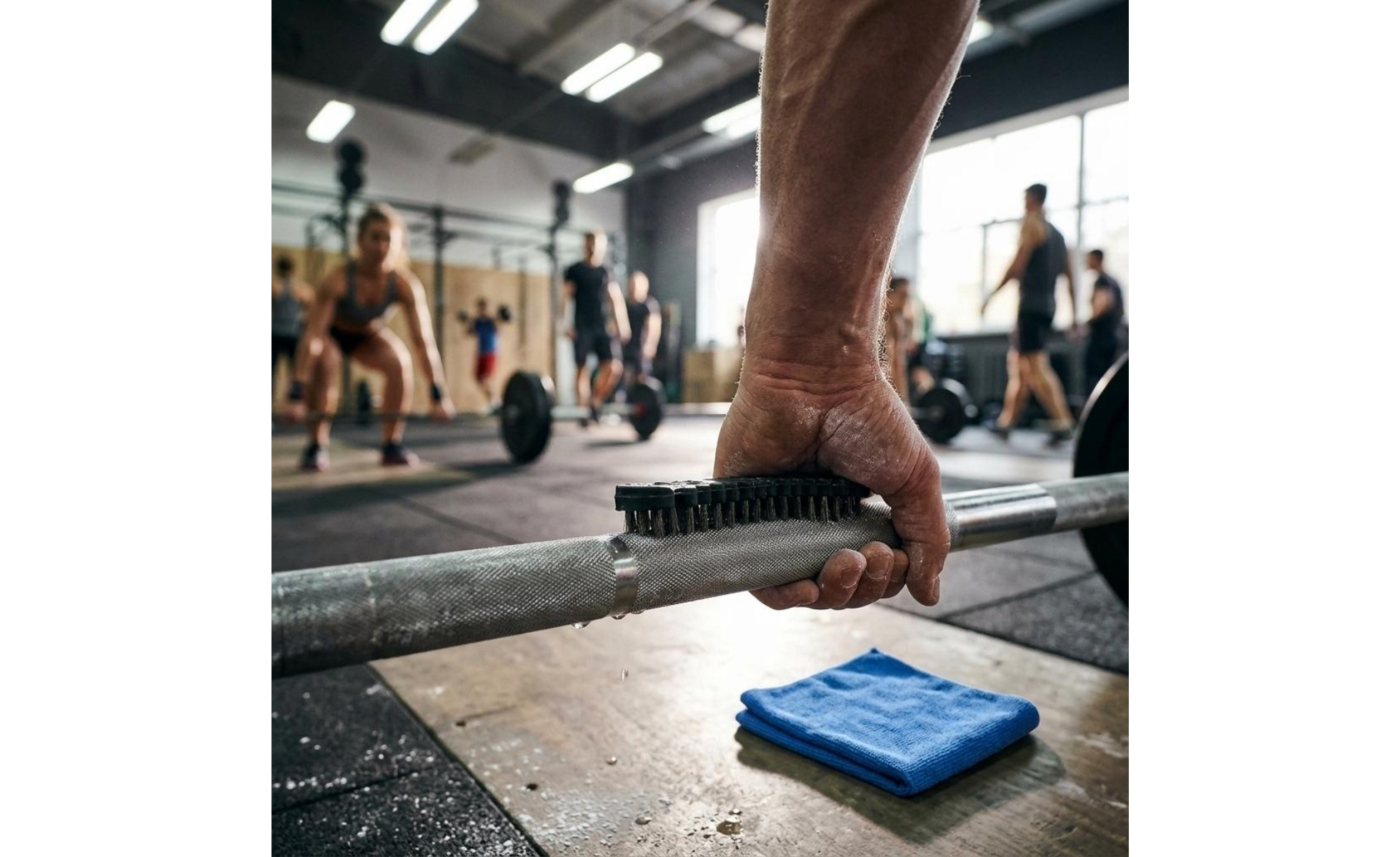 Steel Wire Barbell Brush Rust Removal Barbell Cleaning Brush Compact