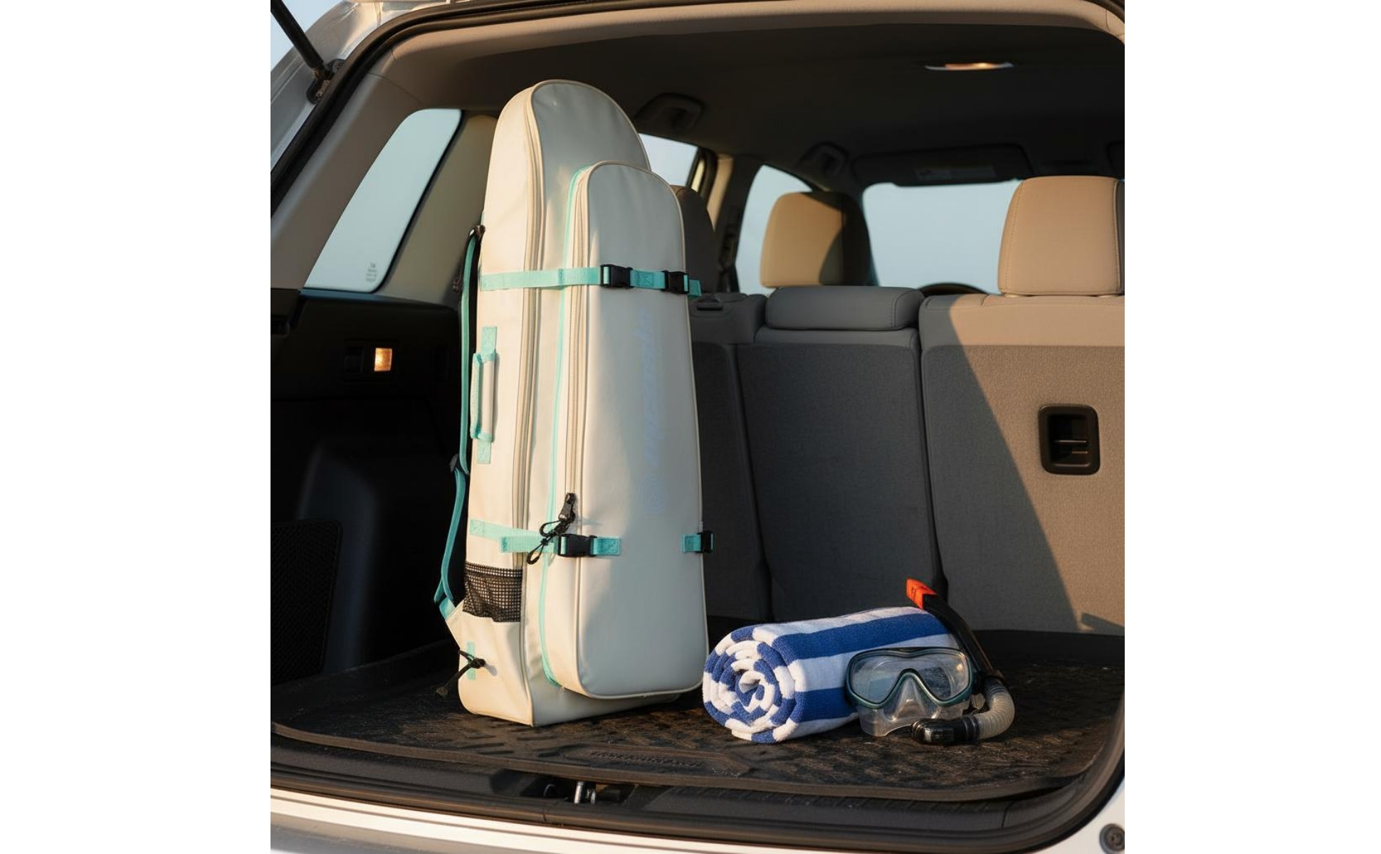 Long Fin Backpack 80-Liter Spearfishing Fin Bag Compression Straps