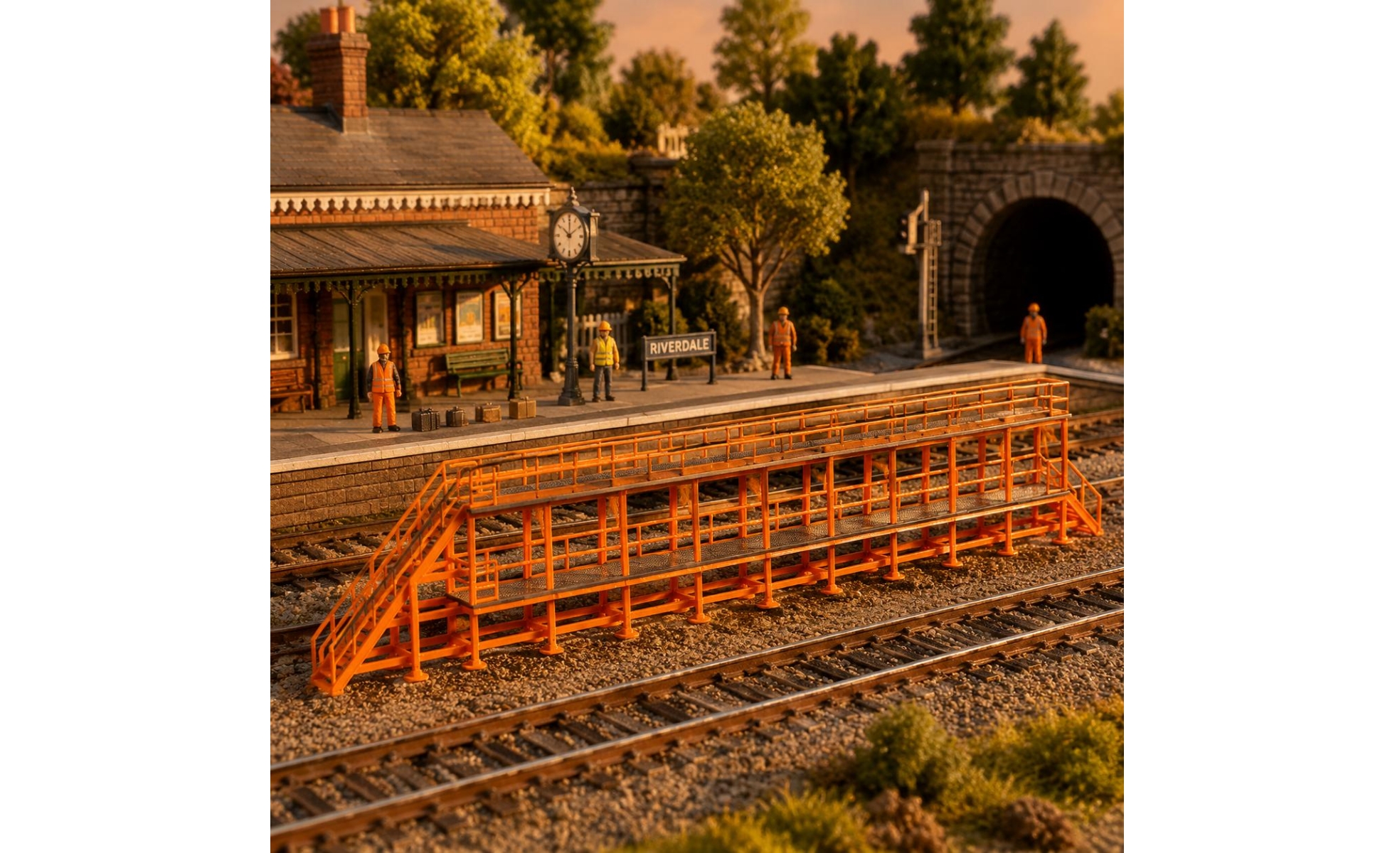Double-Deck Rail Maintenance Platform Scene Decoration Railway Repair Trestle