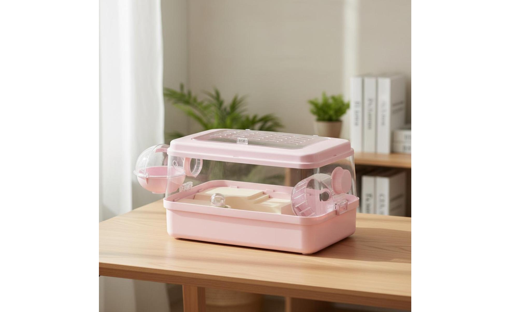 Two-Tier Hamster Enclosure Transparent 2-Tier Hamster Enclosure Top-Opening