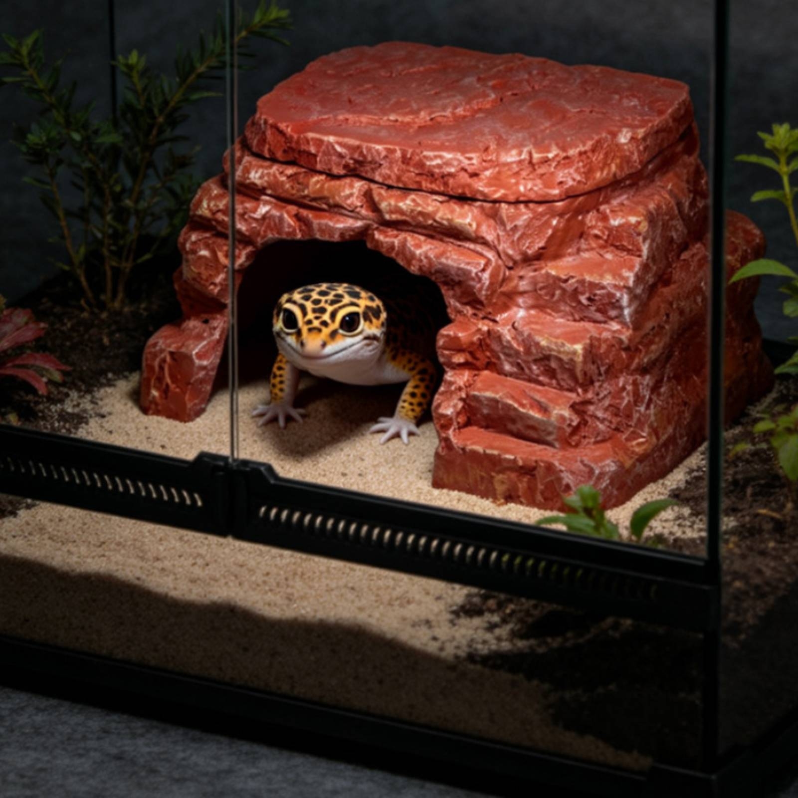 Heated Stone Cave 5V Low Voltage Heated Rock Long-Lasting Resin for Winter