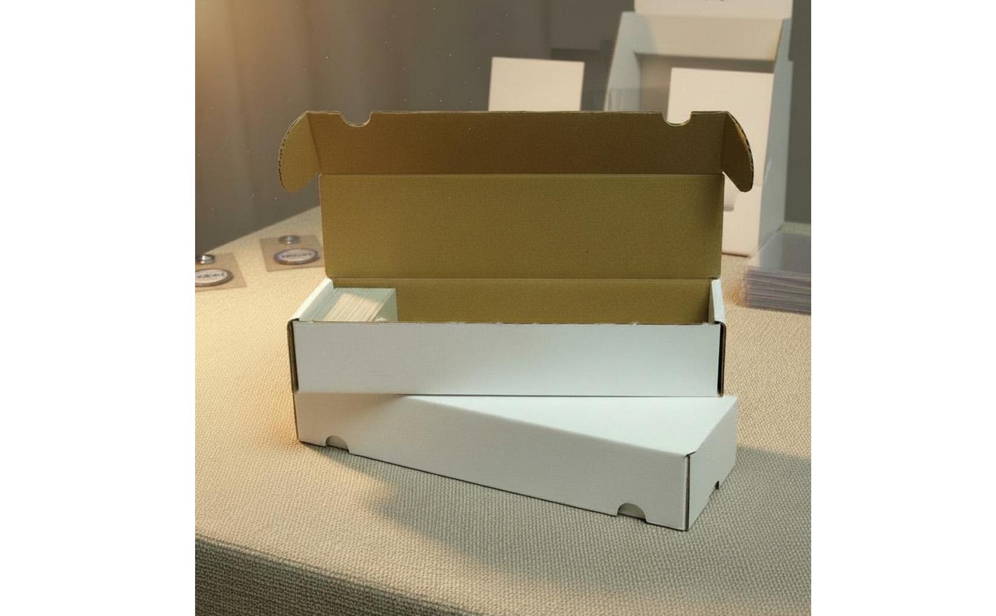 Trading Card Storage Box Large Capacity Corrugated Cardboard Card Box for Gamers
