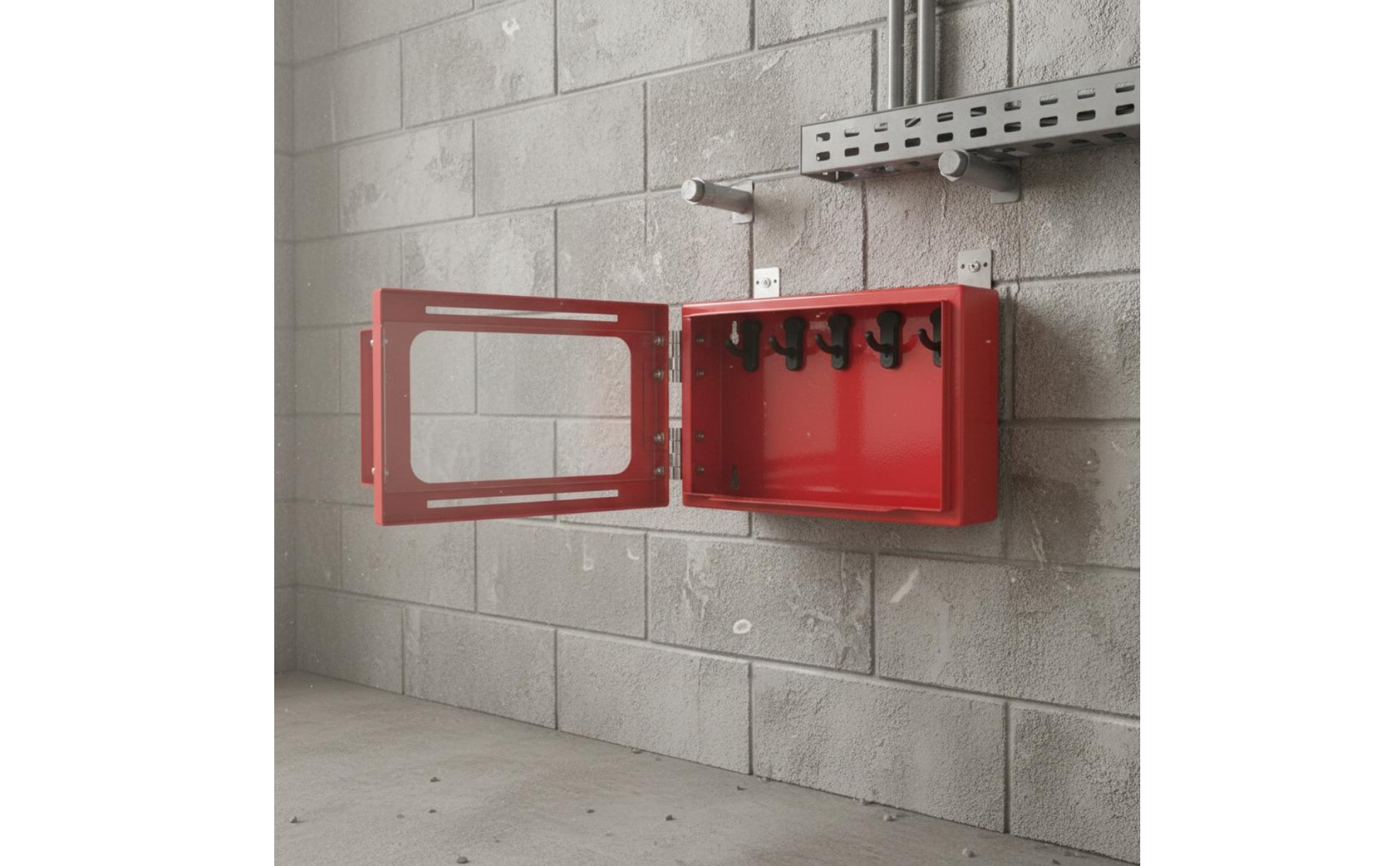 Transparent Lockout Box Visible Design 12 Lock Slot Box Portable Lockout Procedure Station for Maintenance Teams, Electricians, Factory