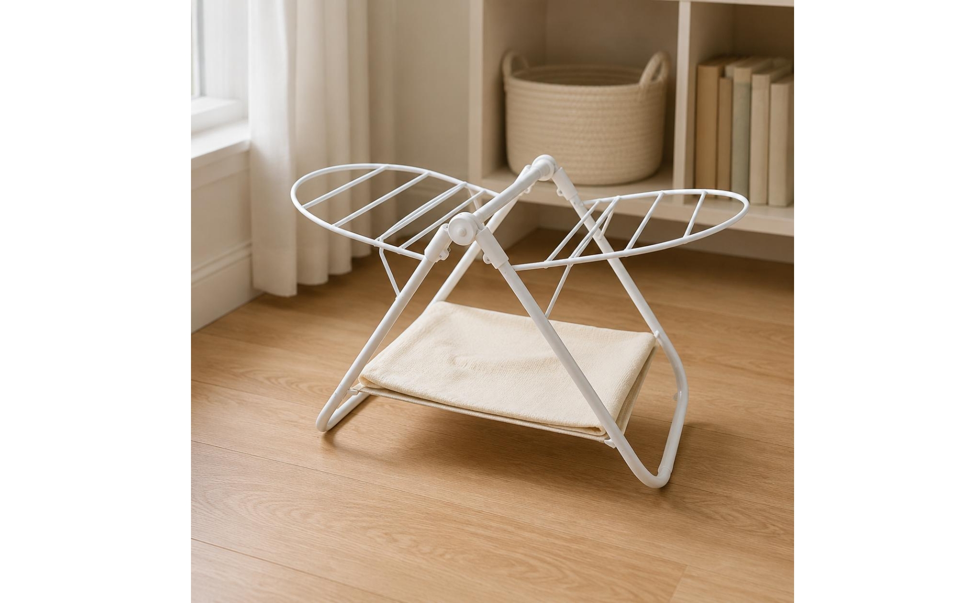 Étendoir Pliant sur Pied Usage Balcon Séchoir à Vêtements Pliable Portable