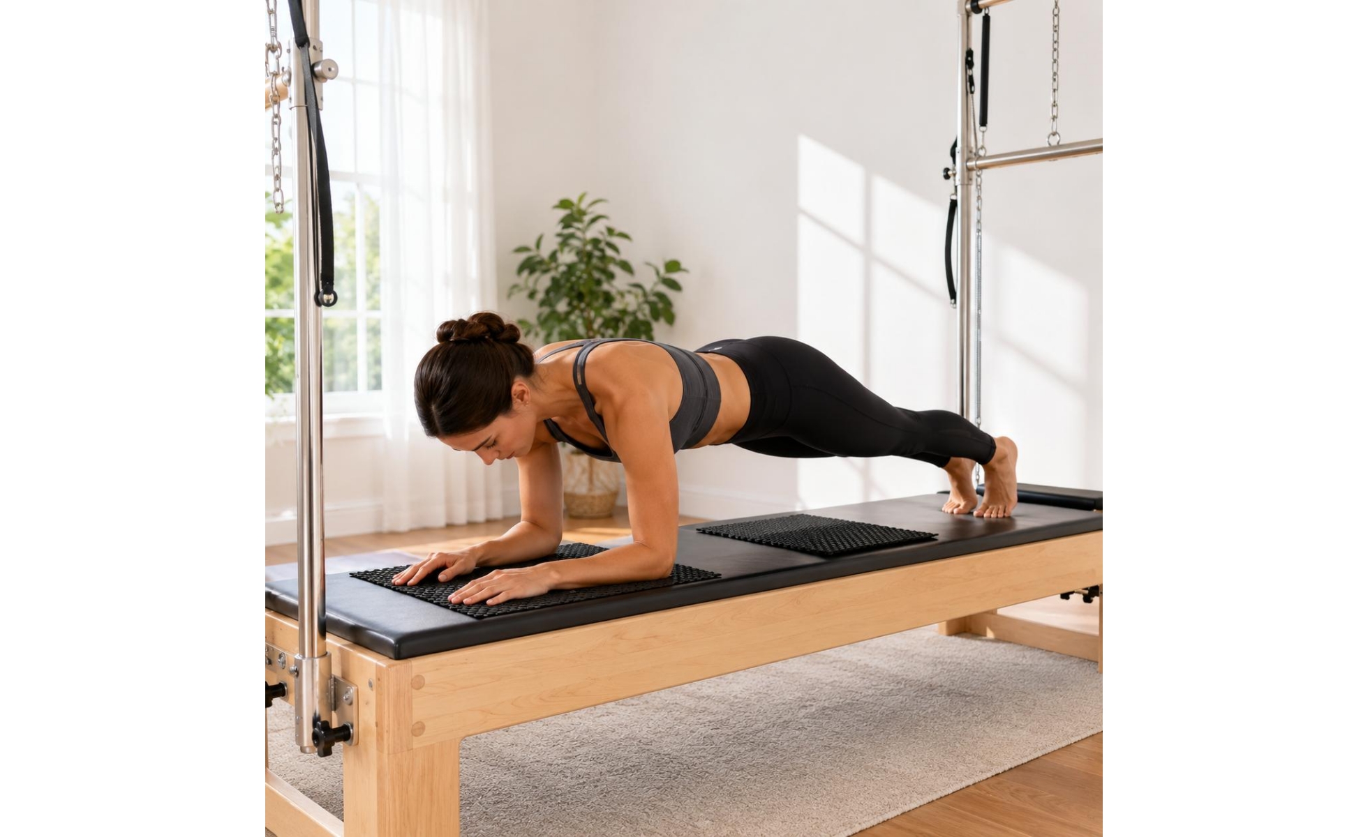 Pilates-Reformer-Matte rutschfest Anti-Rutsch-Matte mesh-Oberfläche