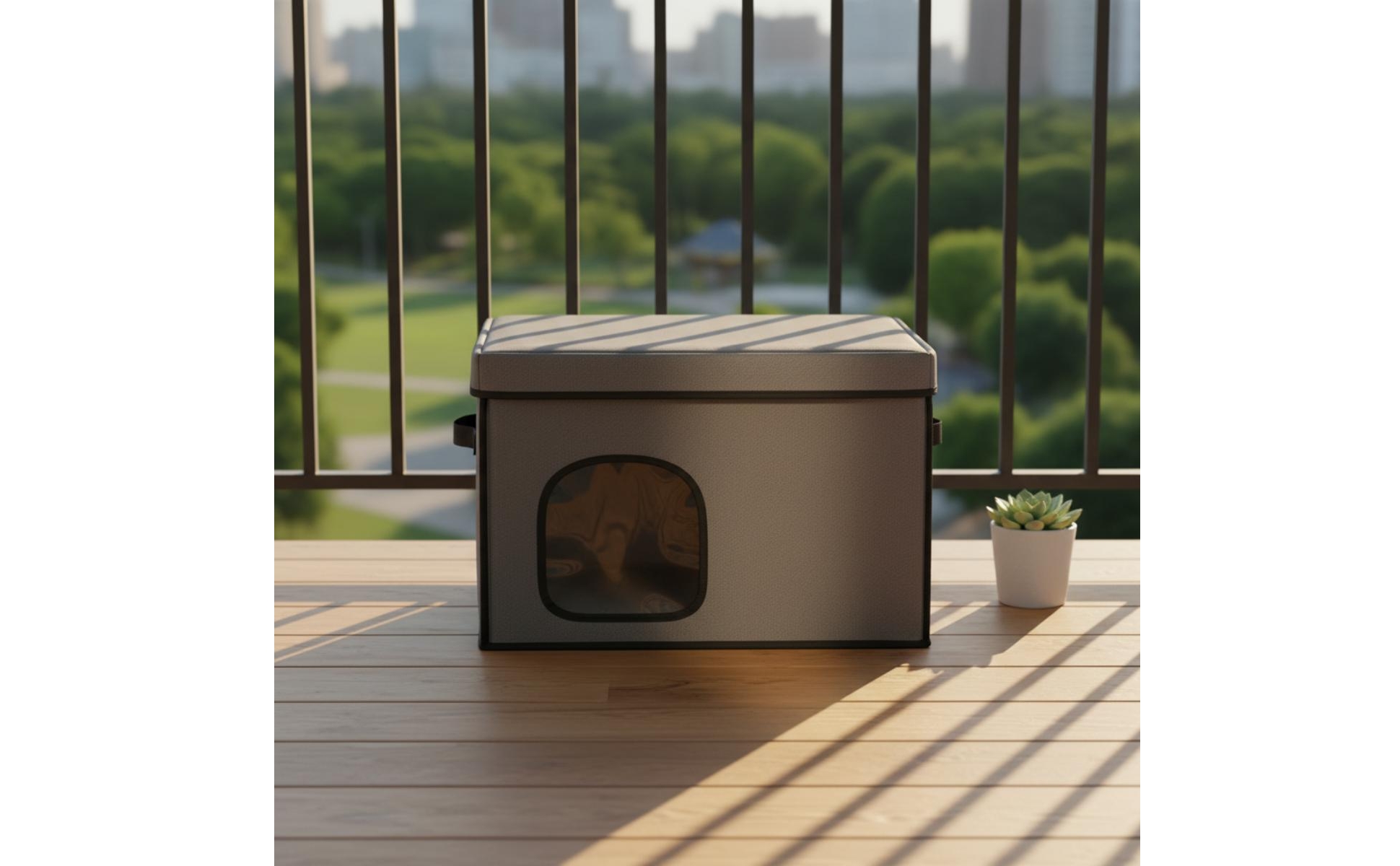 Gepolstertes Katzenhaus Transparentes Sichtfenster Indoor-Katzenhaus für Innen