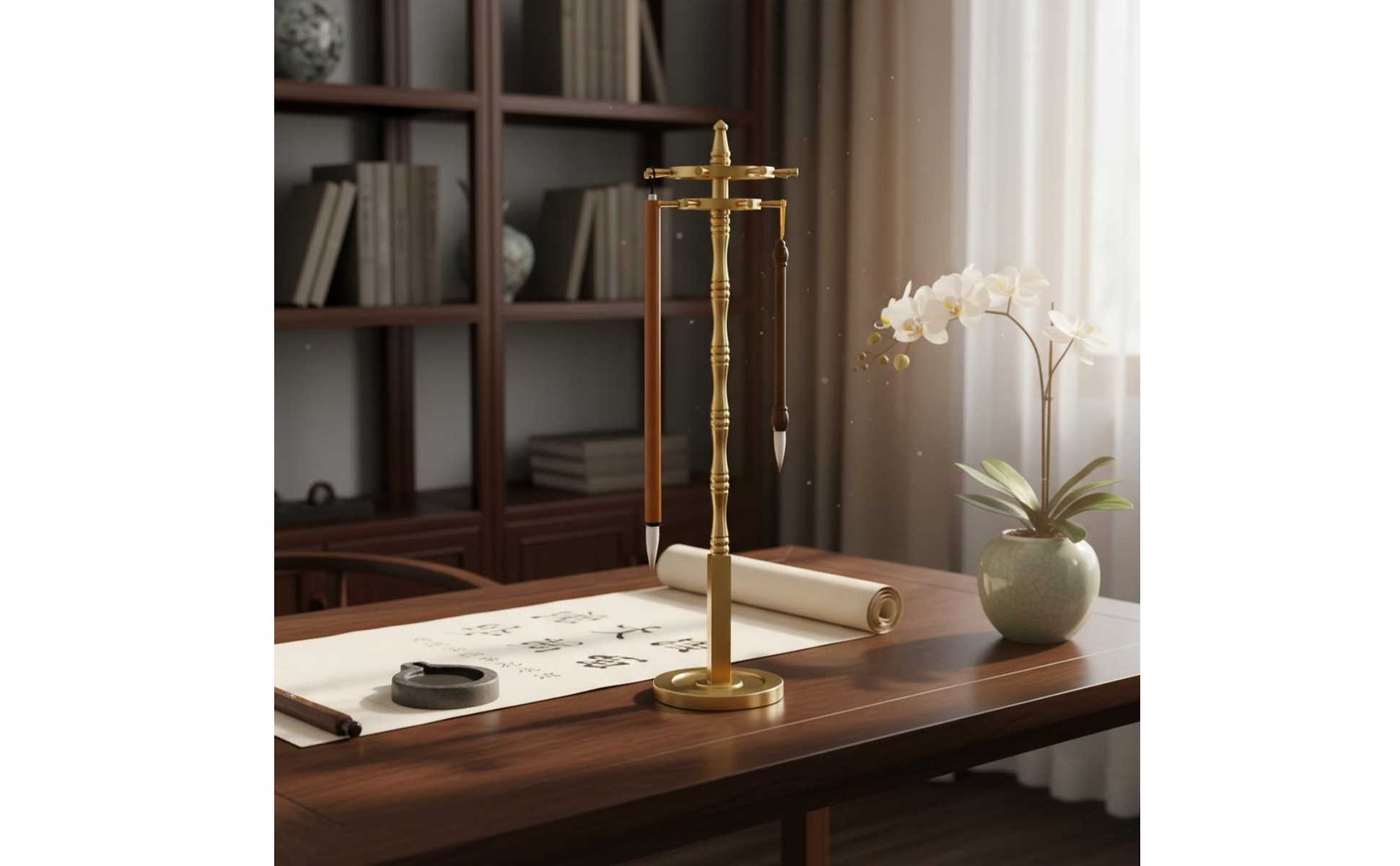14 Hook Brush Rack Detachable Rotating Brush Holder 360 Degree Rotation