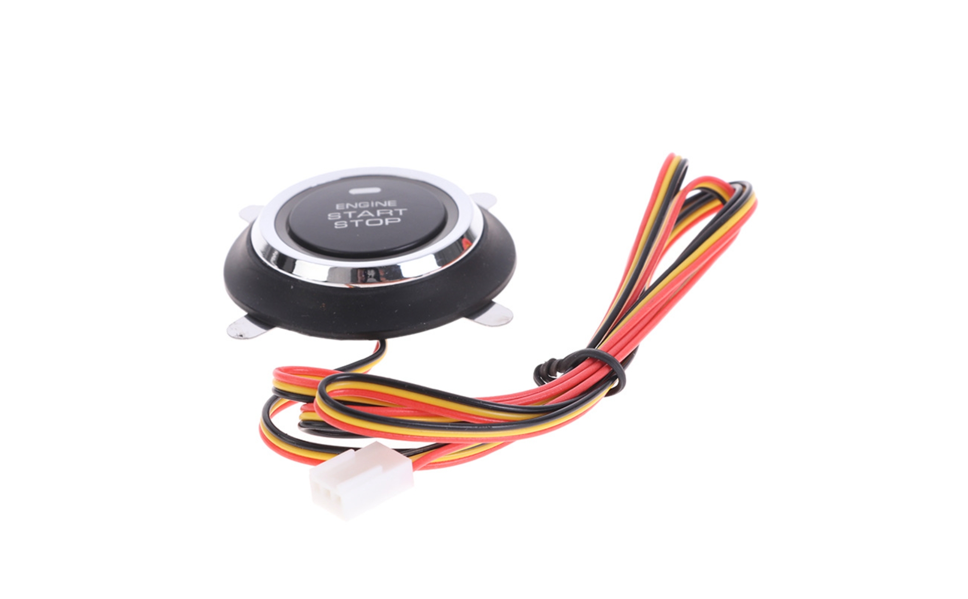 Ignition Activation Stop Button 12V Flush Mount Engine on-off Button Black Face