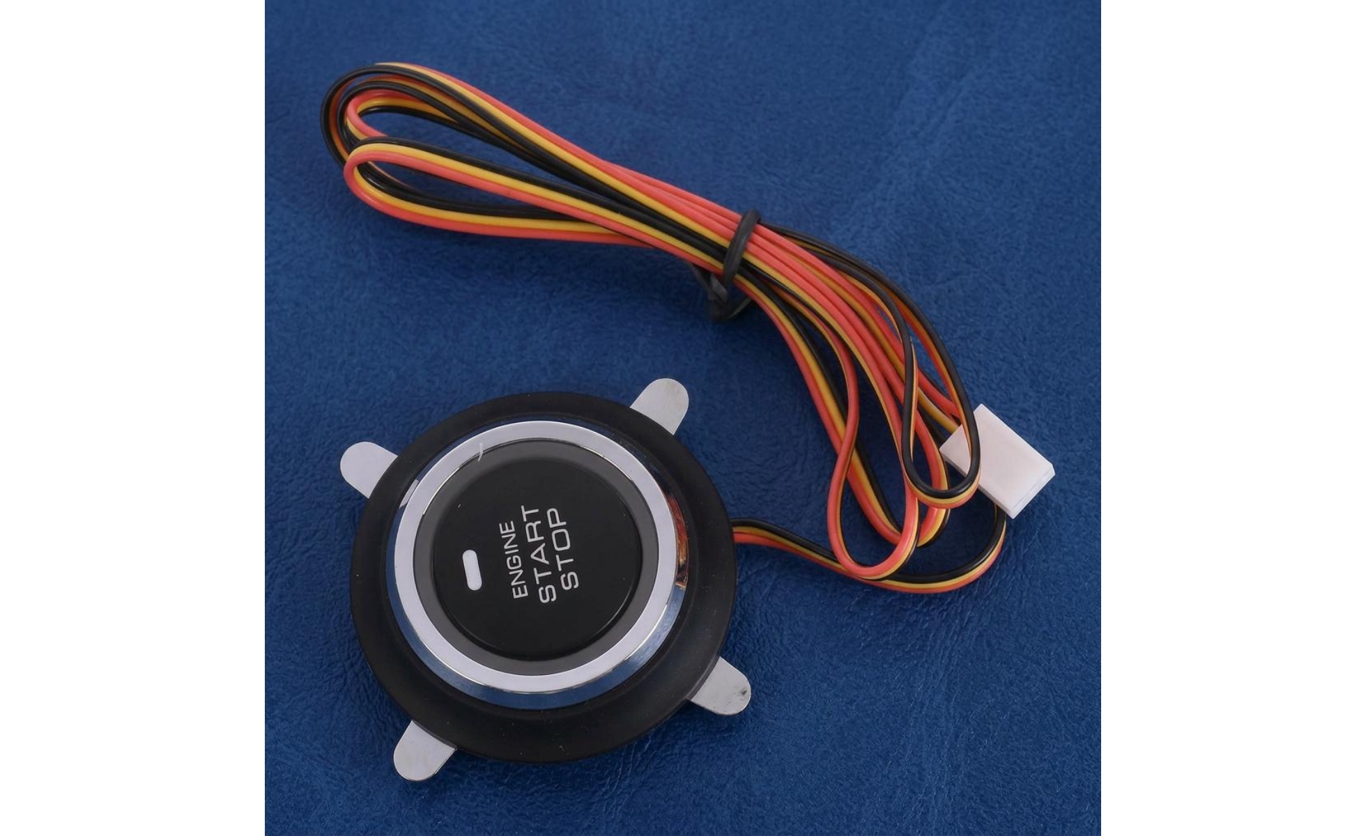 Ignition Activation Stop Button 12V Flush Mount Engine on-off Button Black Face