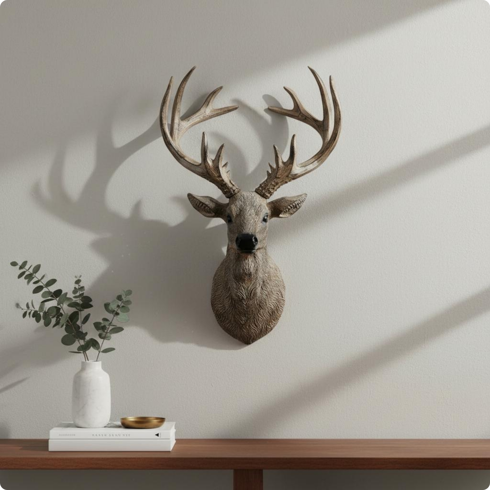 3D Hirschkopf Realistisches Tiermotiv Hirschkopf-Wanddeko Für Wohnzimmer, Flur