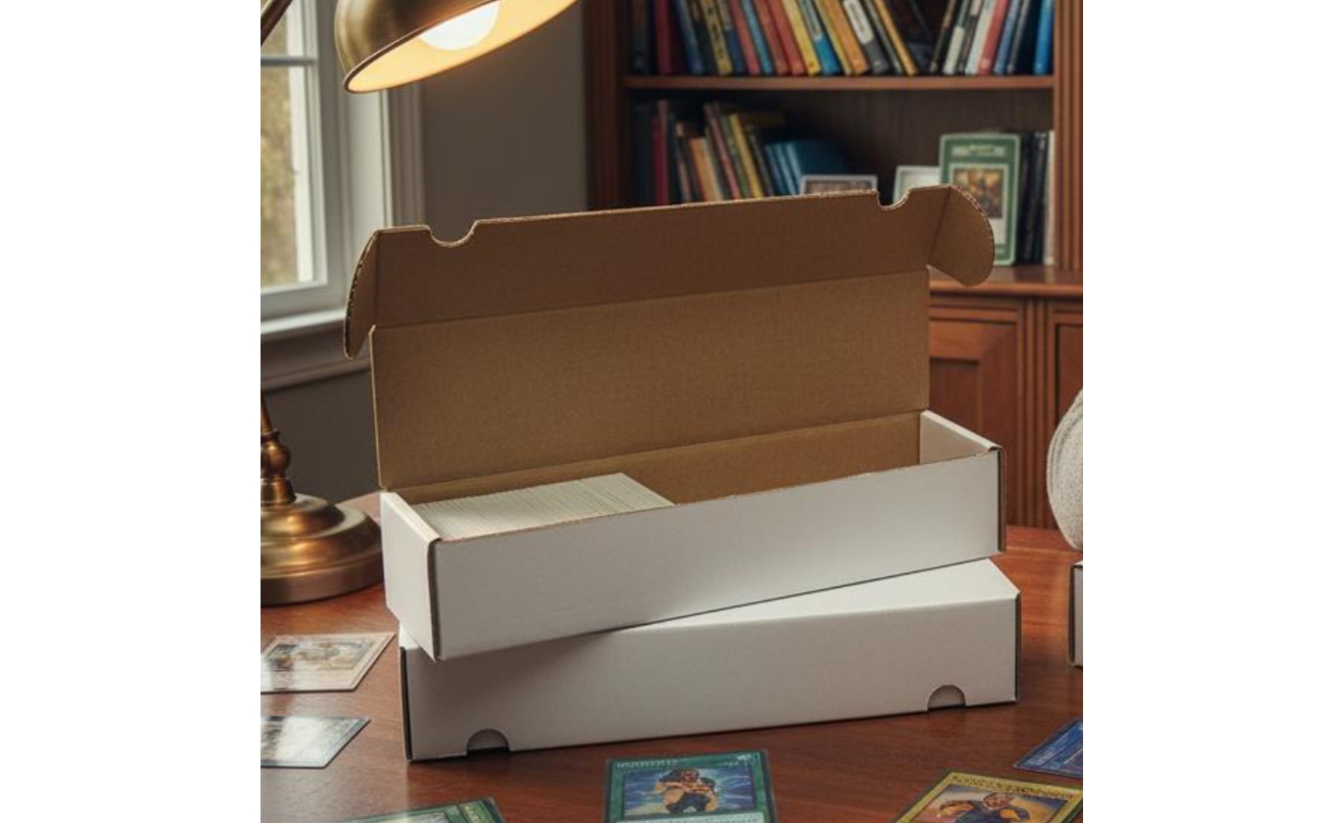Trading Card Storage Box Large Capacity Corrugated Cardboard Card Box for Gamers