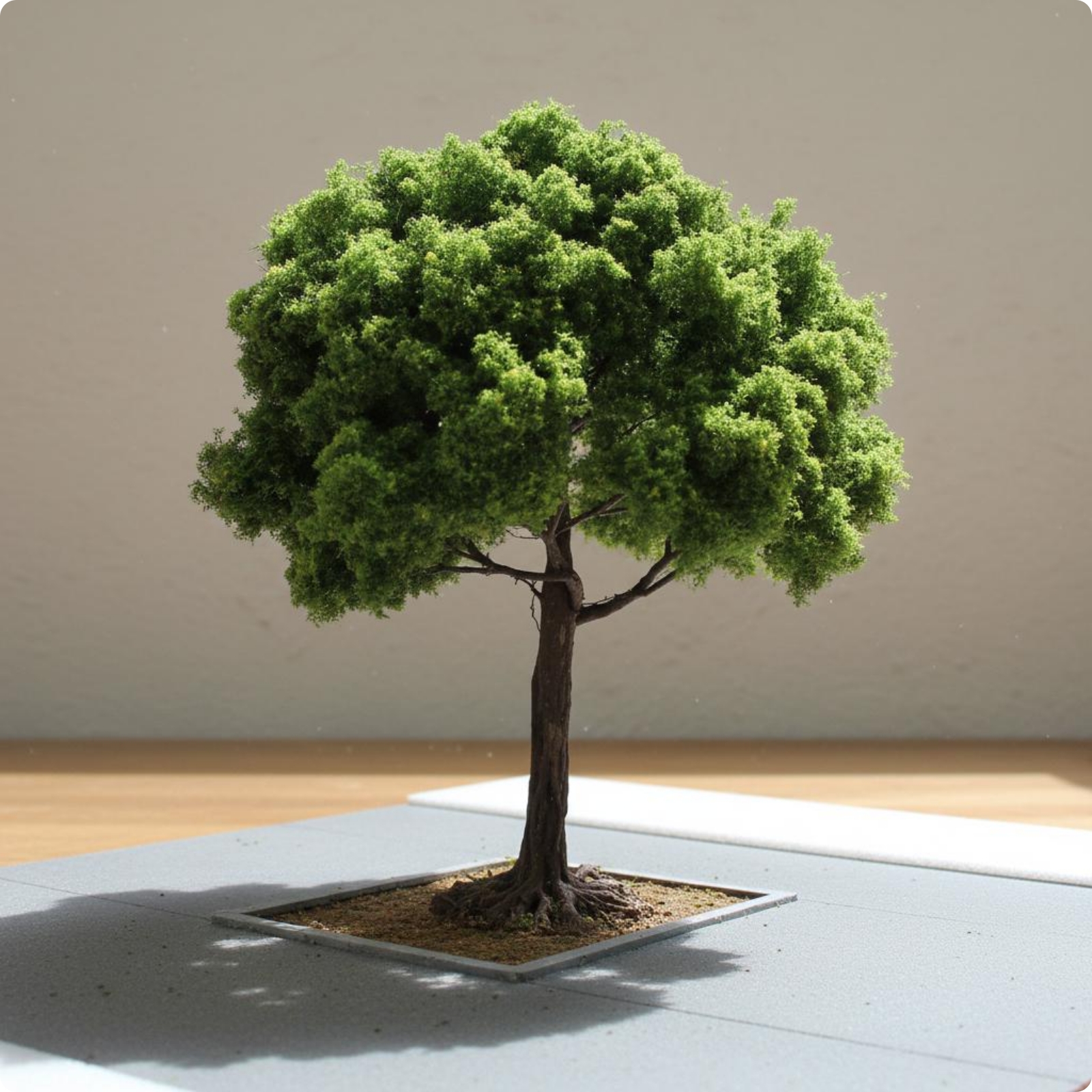 Miniaturbaum mit Drahtstamm handgearbeitet Straßenbaum Modell für Modellbau
