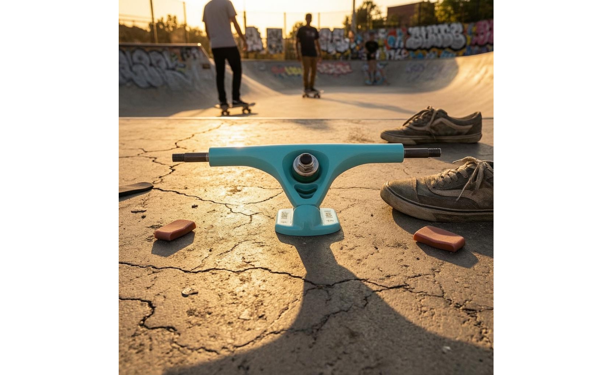 7-ZollRollbrettTruck Breiter Hänger Longboard-Truck Schräge Baseplate