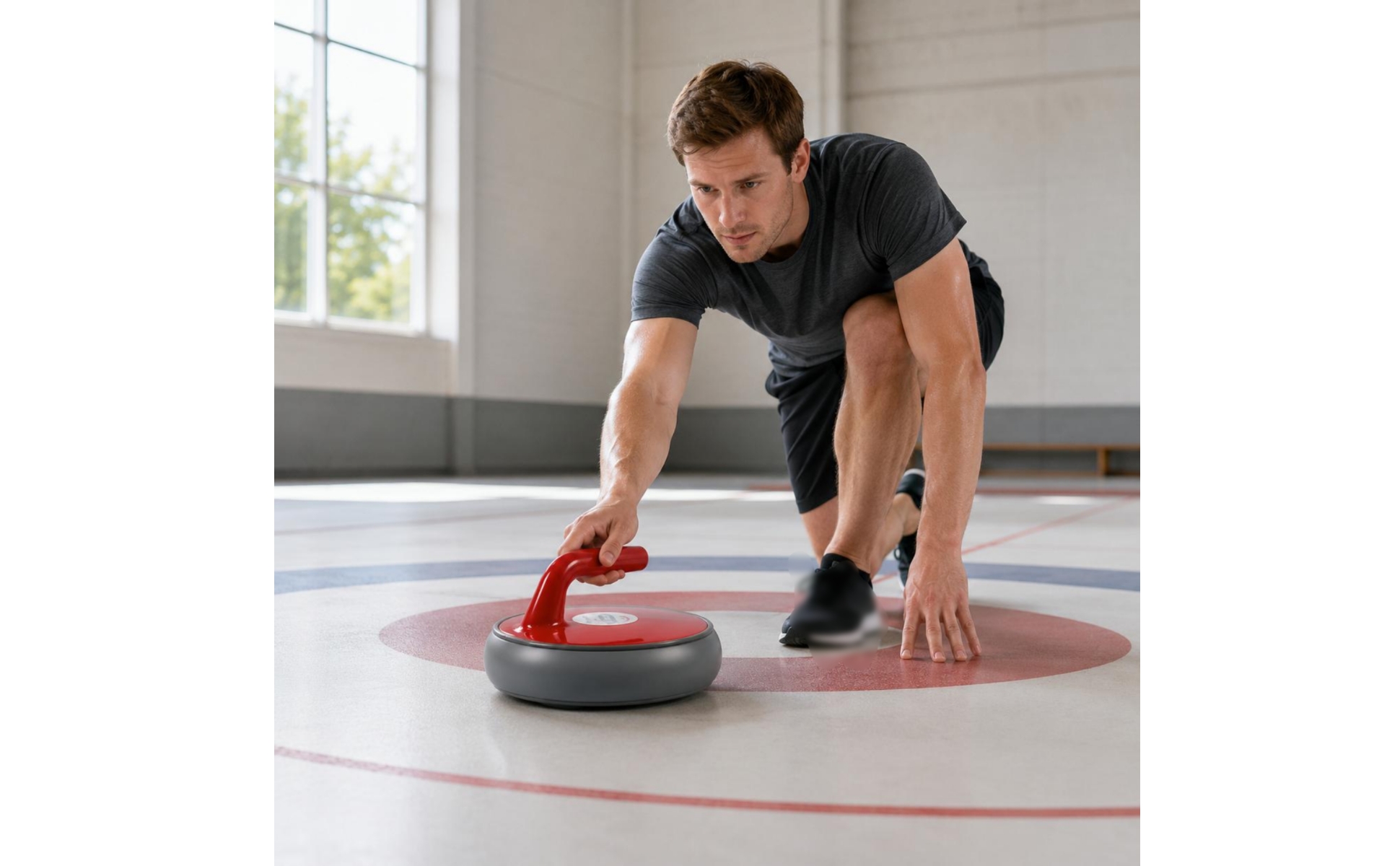 4 Stück Land-Curling-Set leicht zu gleiten Trockencurling-Stein rutschig