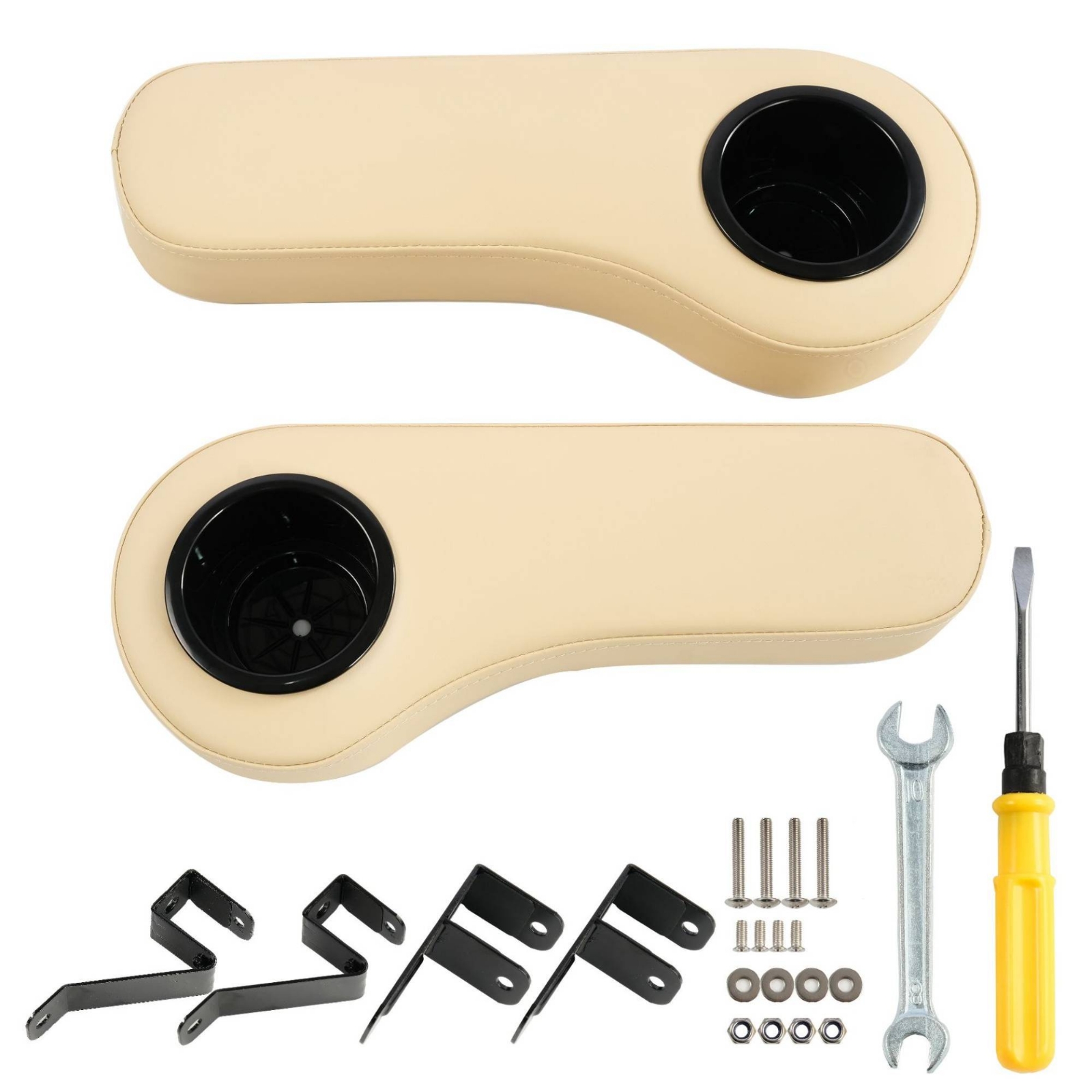 Utility Vehicle Armrest Featuring a Beverage Holder Easy to Install Rear Seat Armrest Featuring a Beverage Holder Rear Seat Arm Rest
