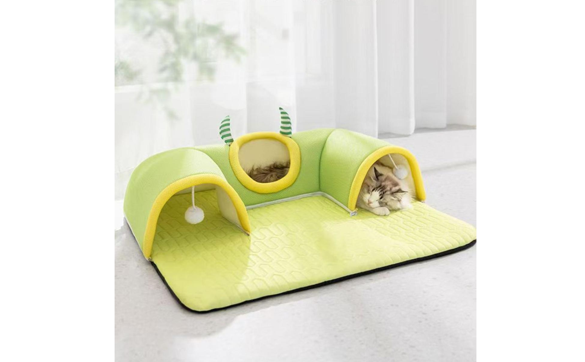 Tunnel-Tunnel-Lit Chat Pliable Respirant Maison Chat Intérieure 4 Saisons