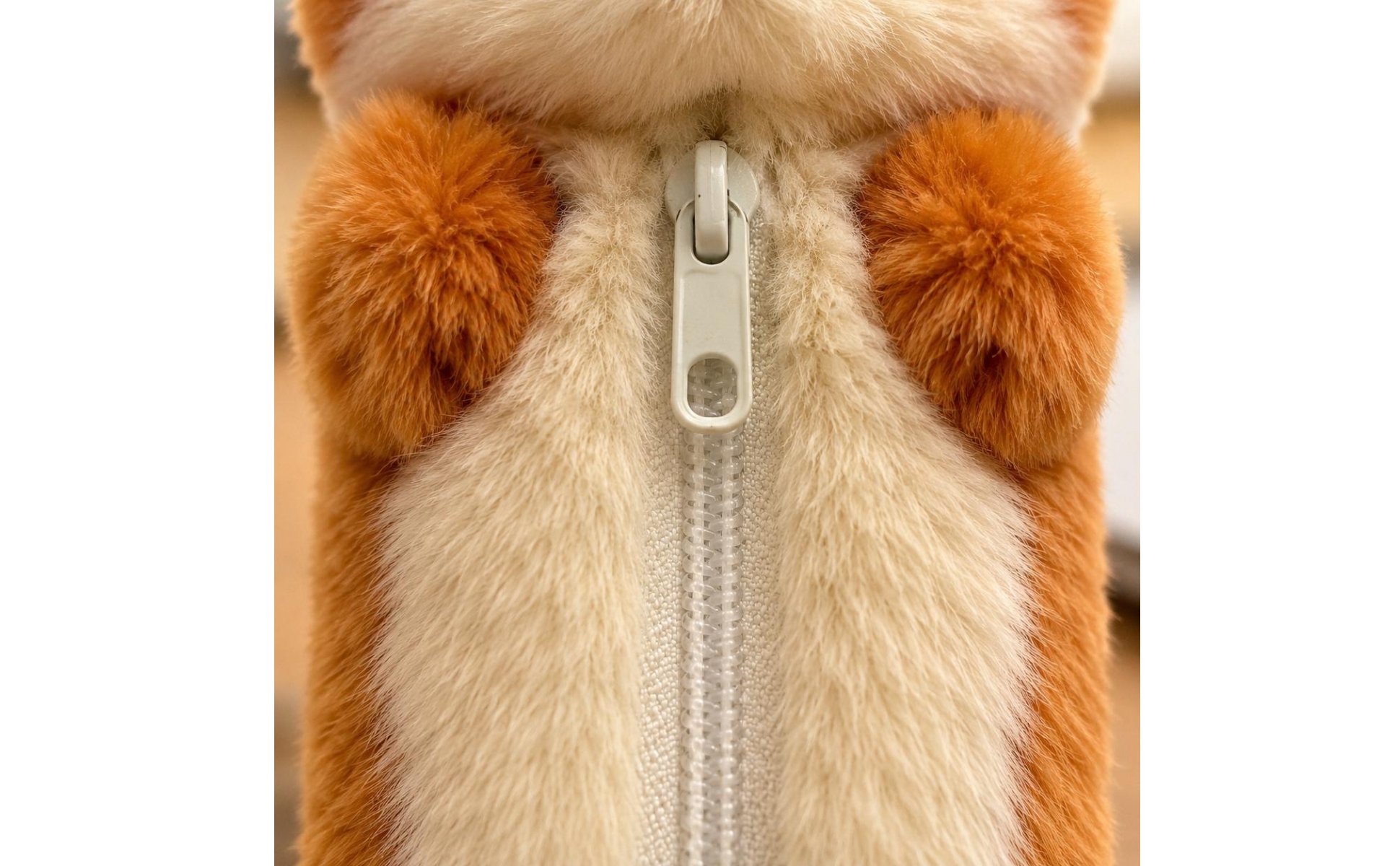 Wild Canine Writing Instrument Case Faux Fuzzy Wild Canine Case Vertical Zipper